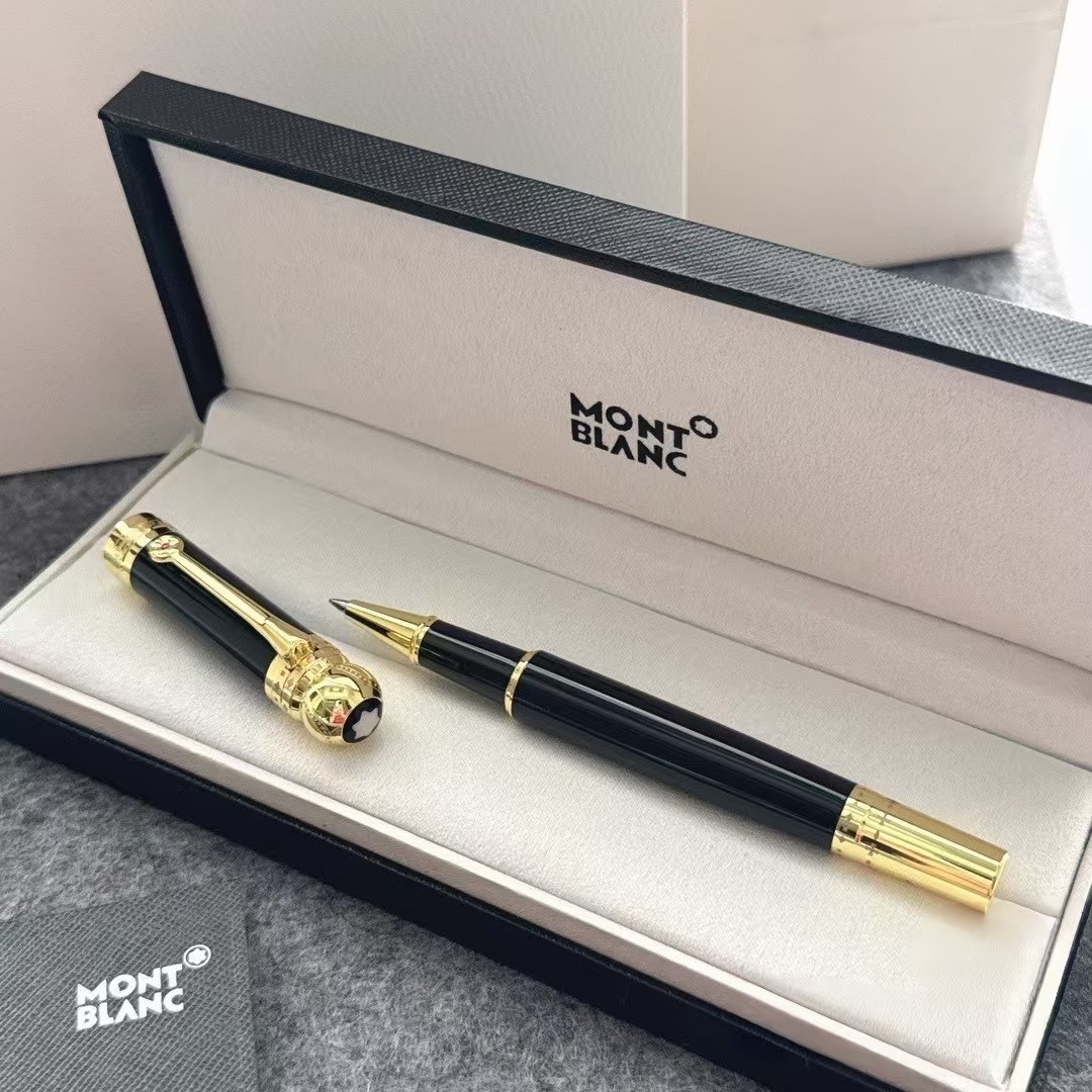NEW Mont.blanc High-end Luxury Signature Rollerball Pen M-nib With Box NEW Mont.blanc High-end Luxury Signature Rollerball Pen M-nib With Box