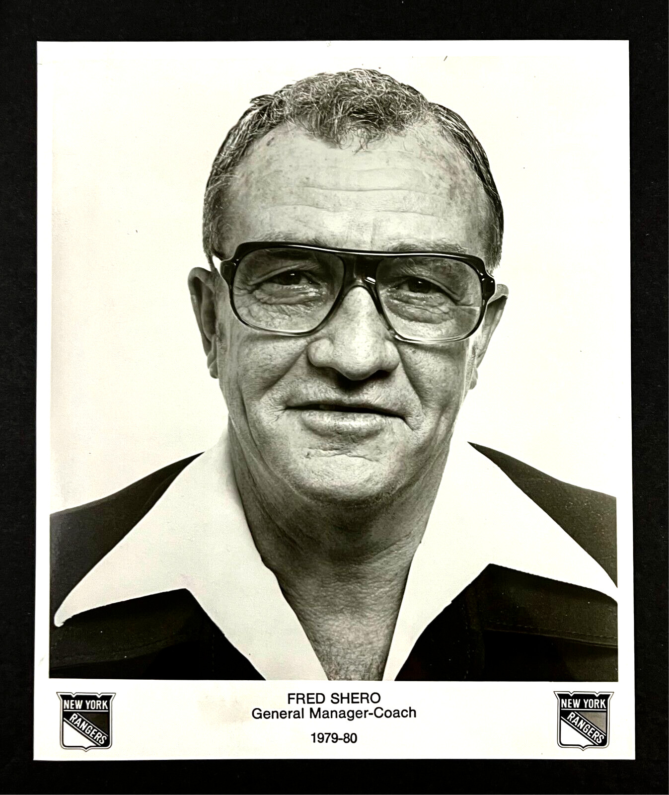1979-80 New York Rangers Hockey Fred Shero Gen Manager Coach Vintage Press Photo 1979-80 New York Rangers Hockey Fred Shero Gen Manager Coach Vintage Press Photo