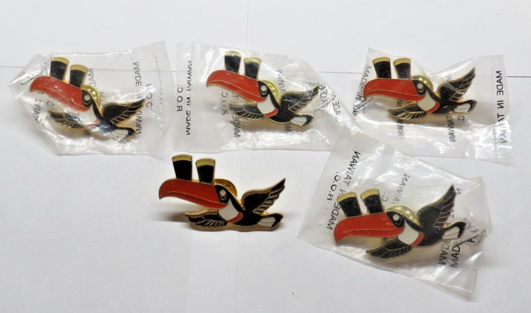 5 Vintage Guiness 2 Pint Toucan Enamel Flying Pins Badges 5 Vintage Guiness 2 Pint Toucan Enamel Flying Pins Badges