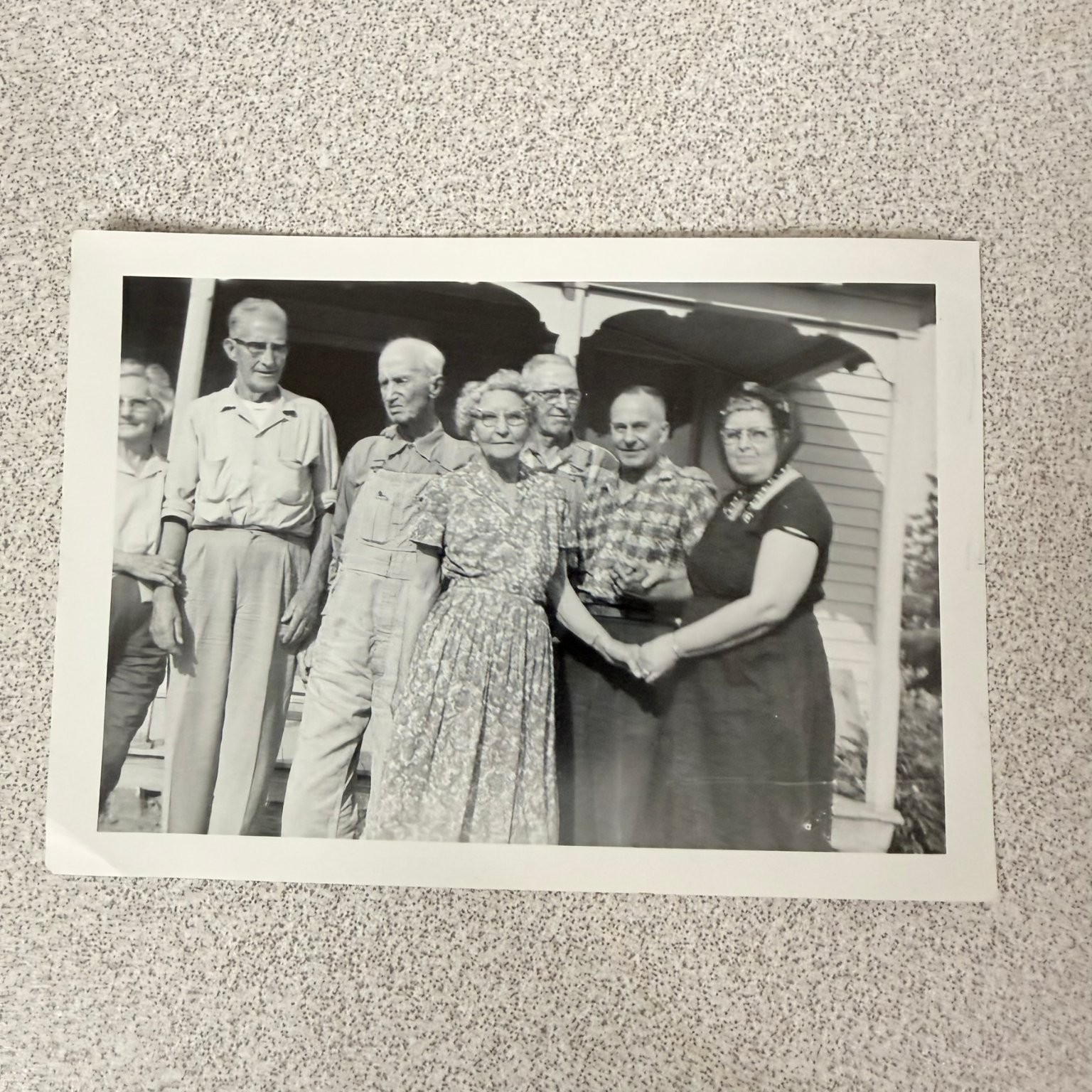 Group Family Portrait 1940s 1950s Snapshot Photograph Vintage Americana Group Family Portrait 1940s 1950s Snapshot Photograph Vintage Americana