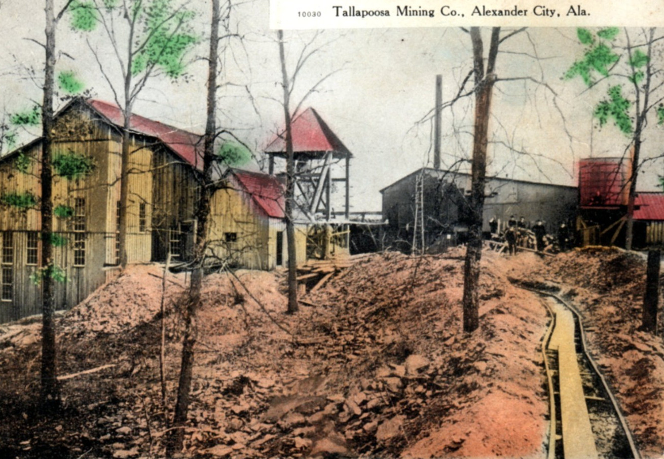 Alexander City AL Tallapoosa Mining Co Gold Mine Postcard Antique Vintage Alexander City AL Tallapoosa Mining Co Gold Mine Postcard Antique Vintage