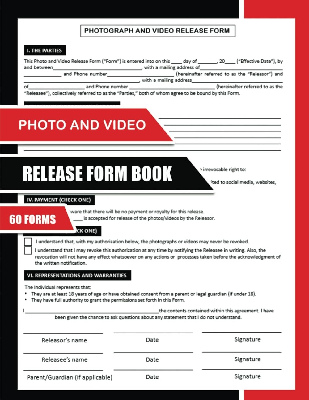 Photo and Video Release Form Book: For Photographers and Beauticians to Obtain C Photo and Video Release Form Book: For Photographers and Beauticians to Obtain C