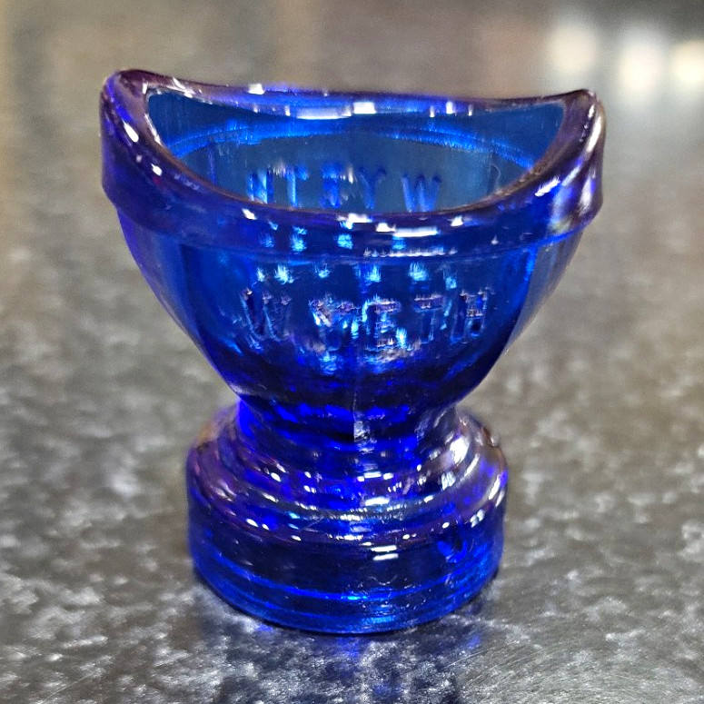 Cobalt Blue vintage Wyeth glass eye wash cup