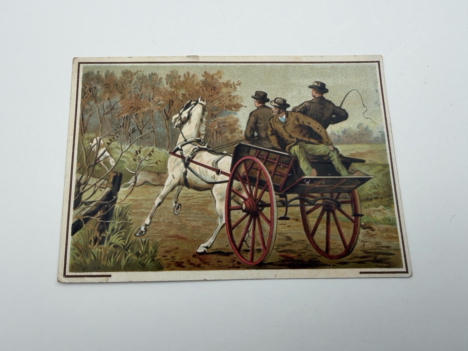 Vintage Trade Card Willetts Coffee Horse & Wagon Minty Fresh SHIPS FREE IN USA