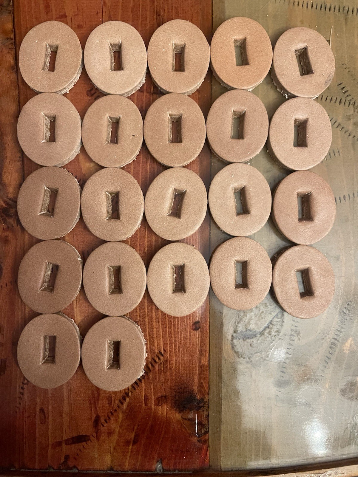 Leather Knife Spacers Handle Replacement Parts Kabar KA-BAR  USMC FIGHTING