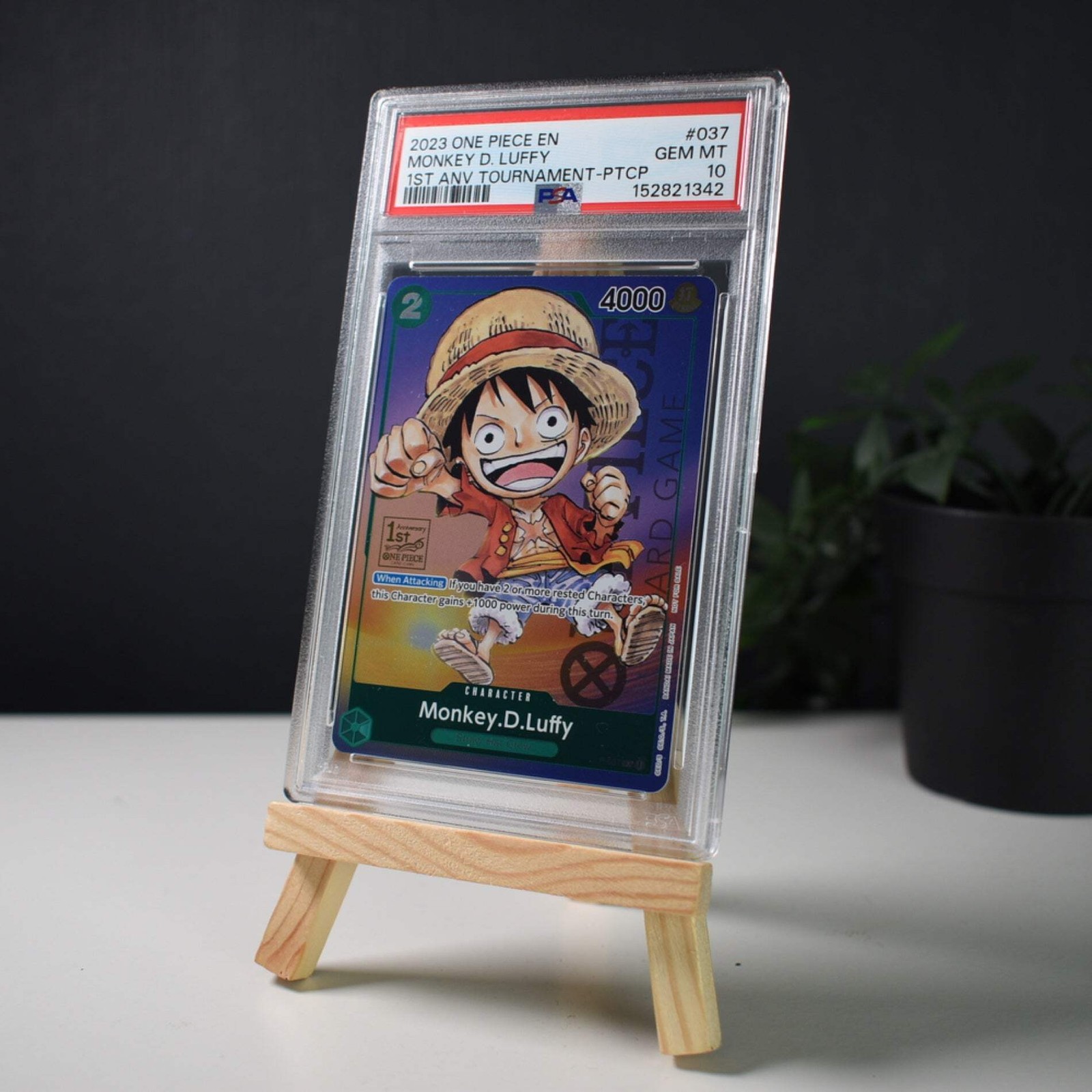 One Piece - One Piece Monkey.D.Luffy P-037 1st Anniversary Tournament PSA 10