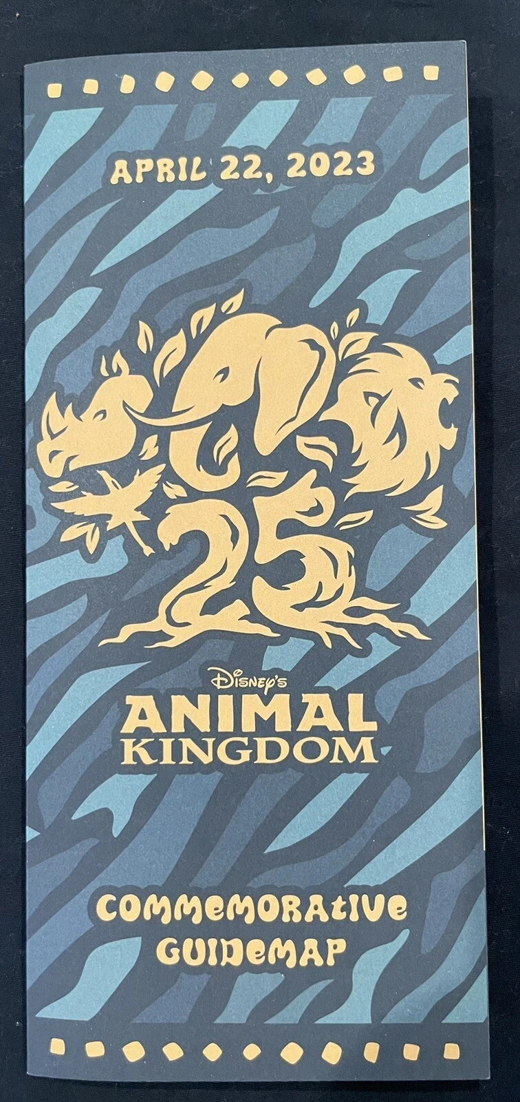 Disney’s Animal Kingdom 25th Anniversary Dated Commemorative Guide Map 4/22/23 Disney’s Animal Kingdom 25th Anniversary Dated Commemorative Guide Map 4/22/23