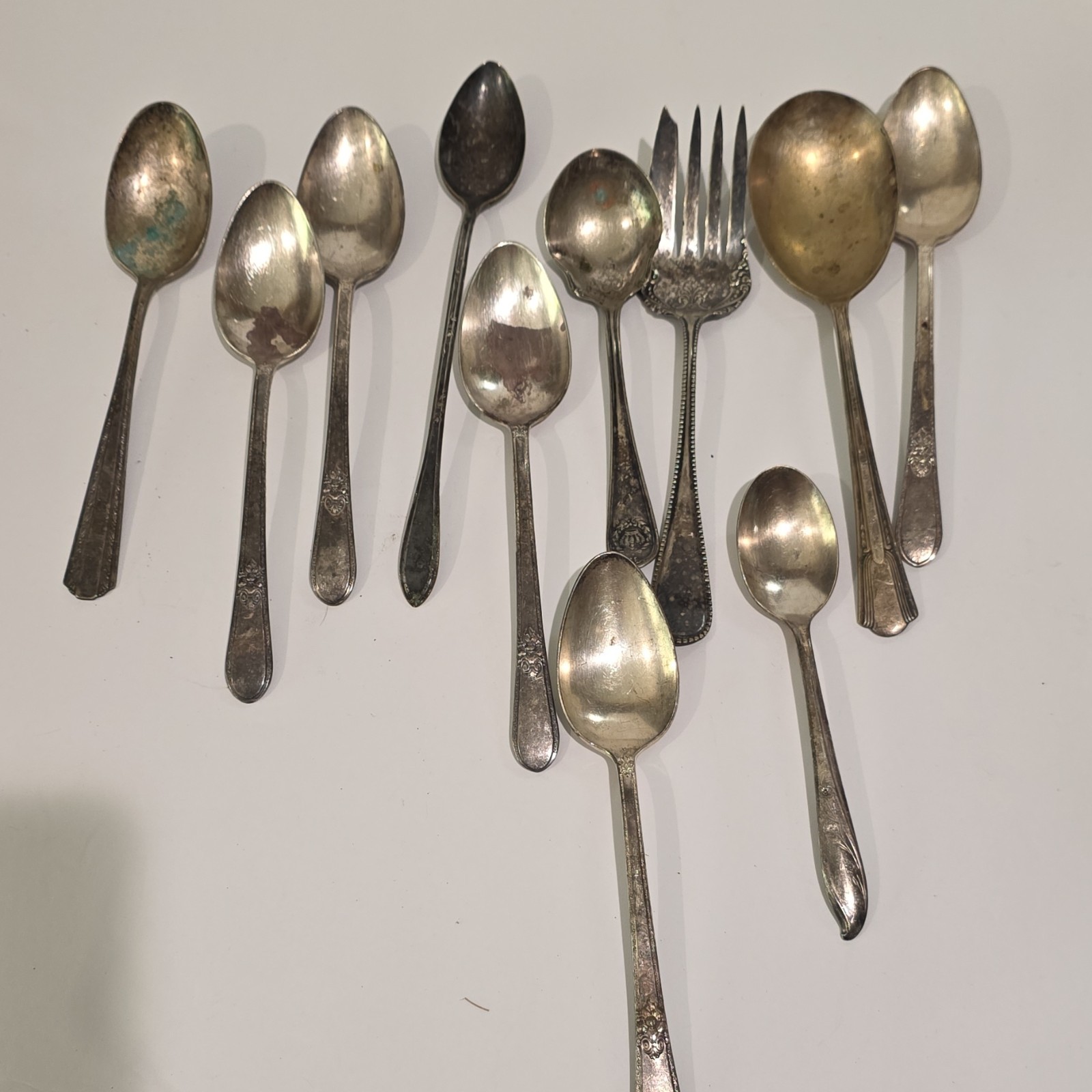 1847 Rogers Bros IS Silverplate Flatware Lot 10pc Spoons & Forks, Silver