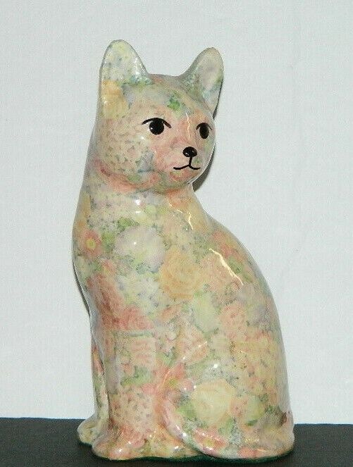 Decoupage Pussy Kitty Cat Figurine Home Décor 7\