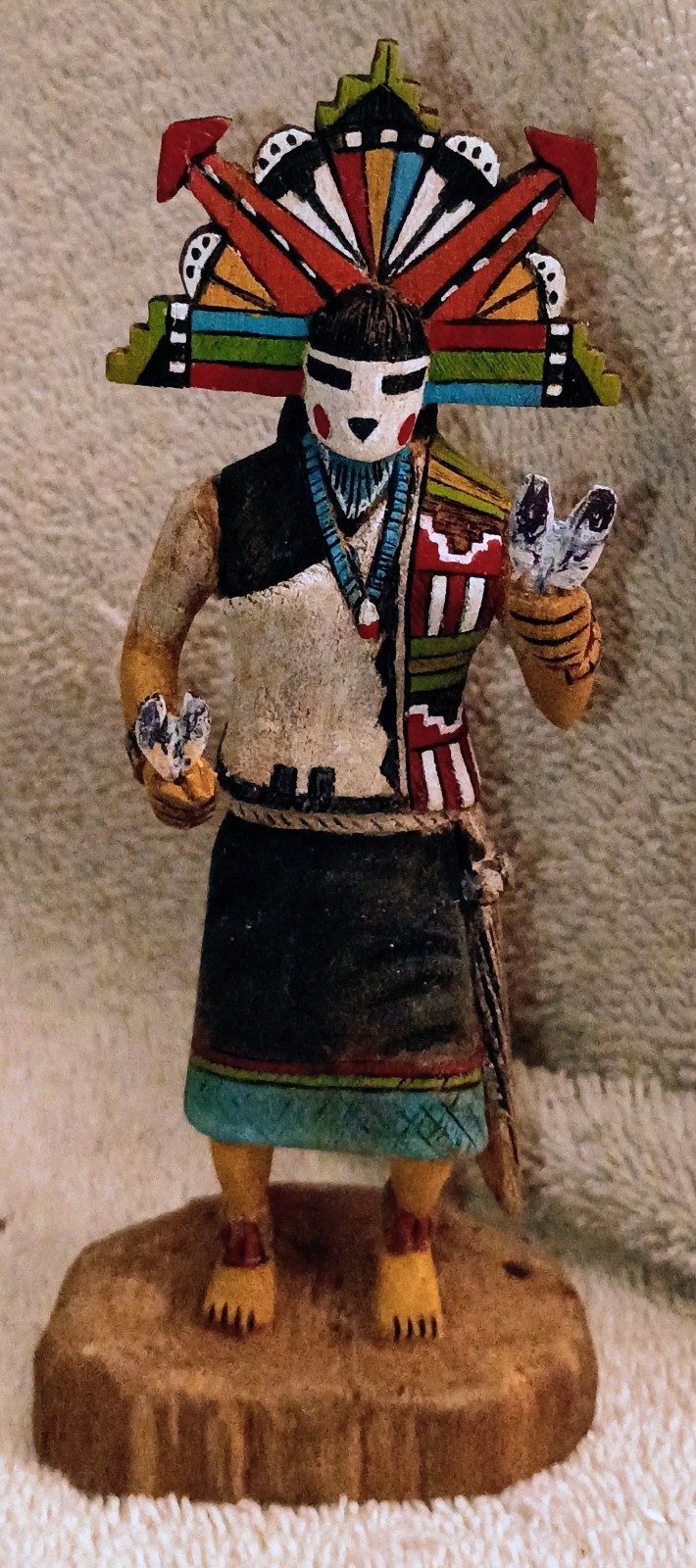 Hopi Butterfly Kachina Signed Lawrence Maho It Is Carved Right Out Of The Stand Hopi Butterfly Kachina Signed Lawrence Maho It Is Carved Right Out Of The Stand