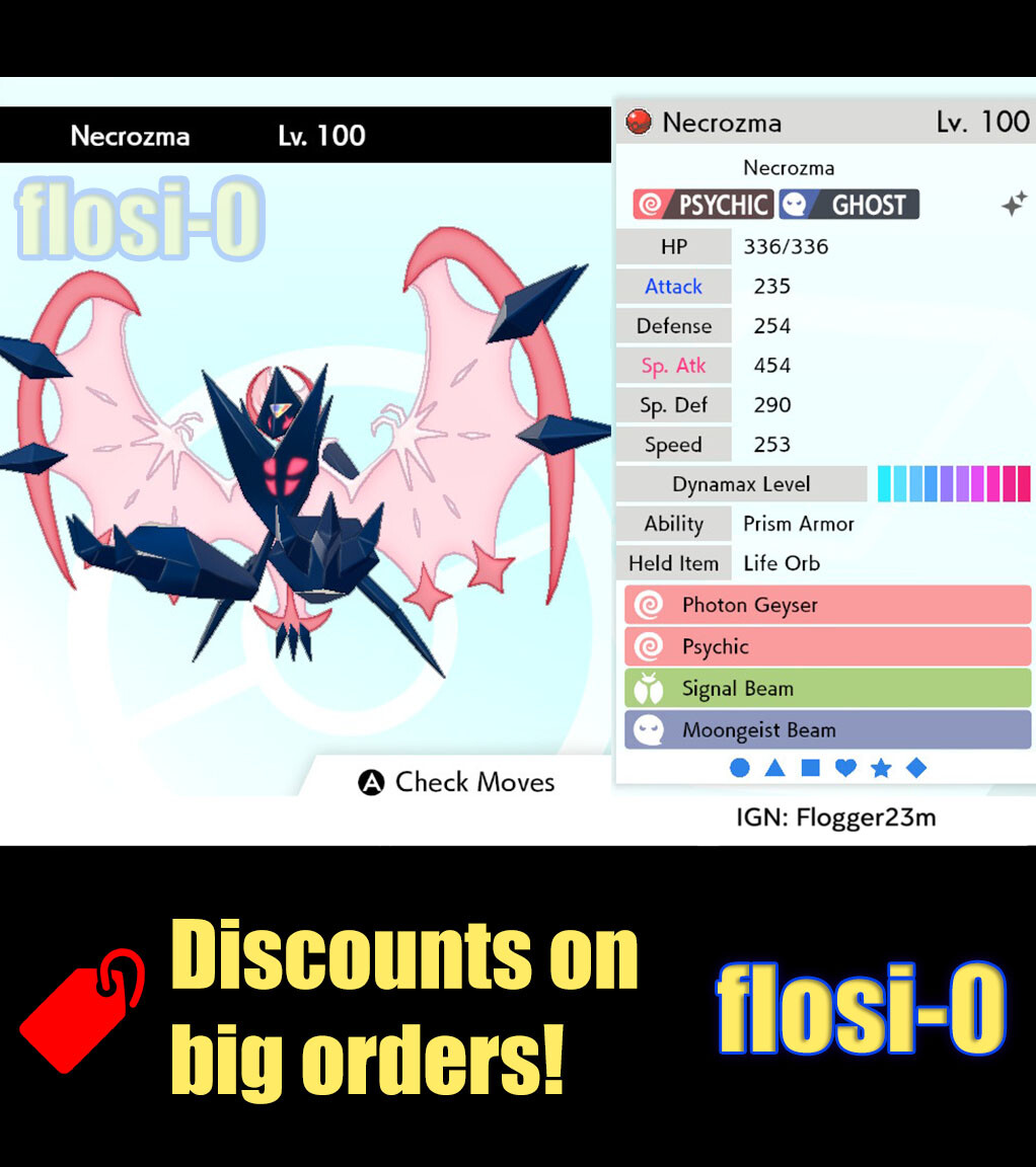 Pokemon Sword and Shield Shiny 6IV Dawn Wings Necrozma Pokemon Sword and Shield Shiny 6IV Dawn Wings Necrozma