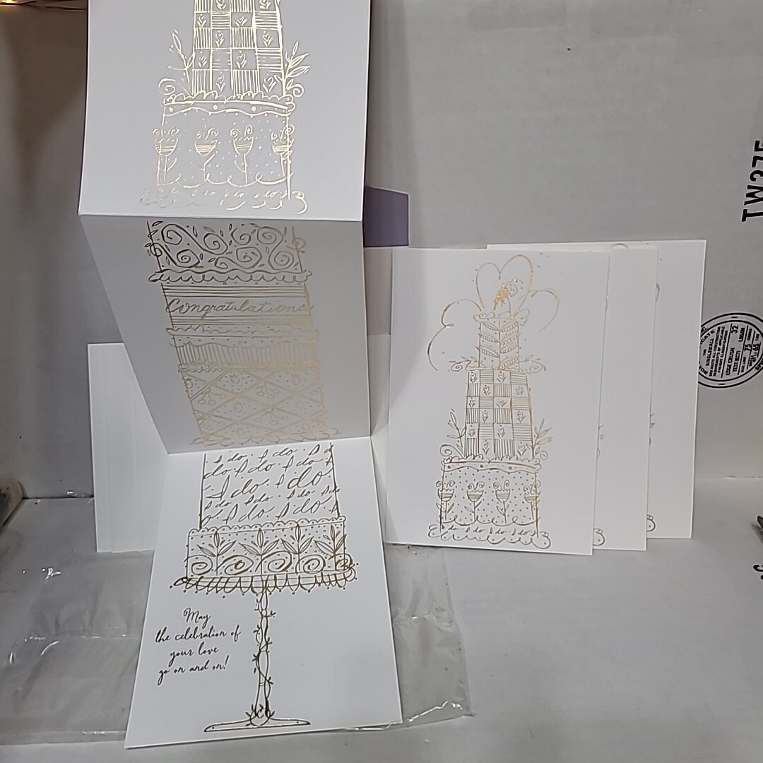 4x Tri-fold Vintage Hallmark Wedding Cards Impromptu FIS 54-2 4x Tri-fold Vintage Hallmark Wedding Cards Impromptu FIS 54-2