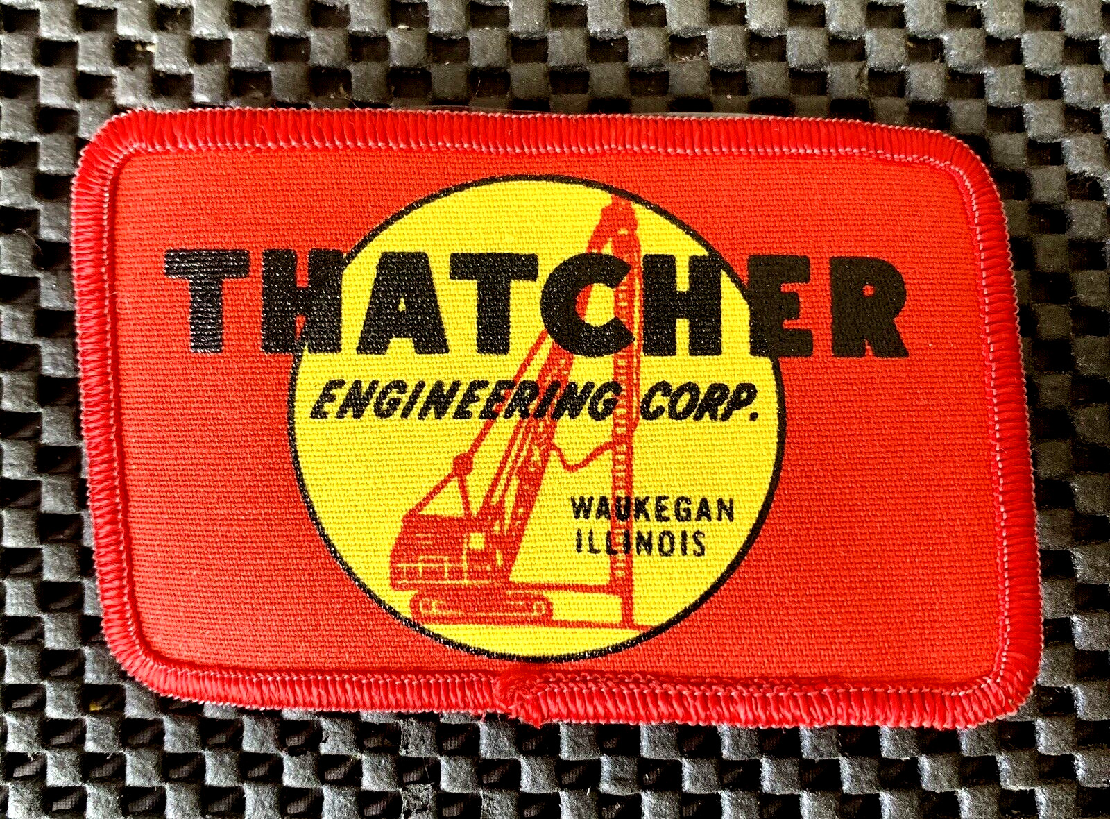 THATCHER ENGINEERING CORP. PRINTED SEW ON PATCH WAUKEGAN ILLINOIS 4 x 2 1/2\