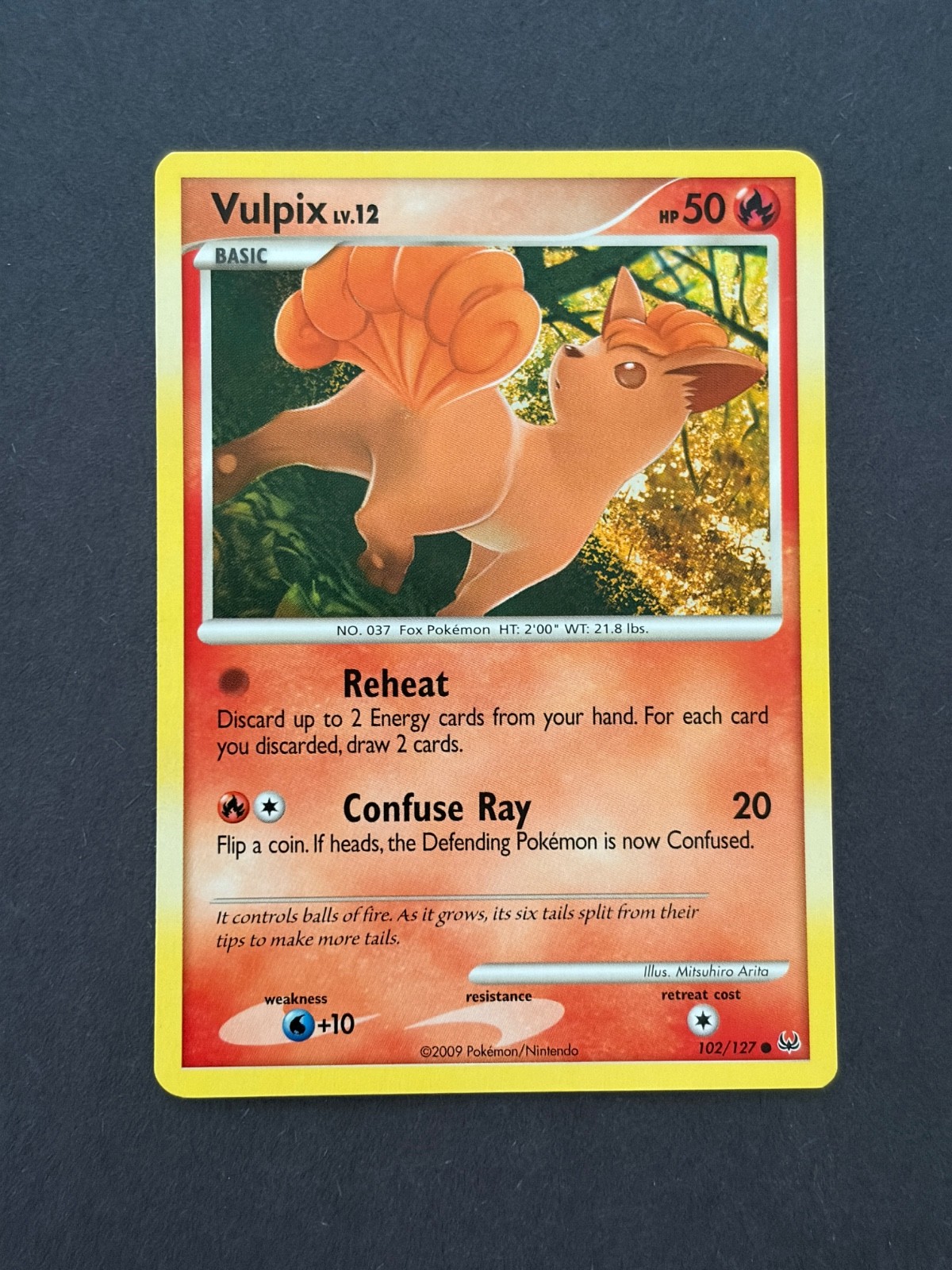 Pokemon Vulpix 102/127 Platinum Common Lightly Played Pokemon Vulpix 102/127 Platinum Common Lightly Played