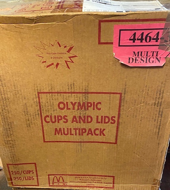 Sealed case McDonald\'s 1992 Dream Team Cups (250 cups / New). RARE COLLECTIBLE.