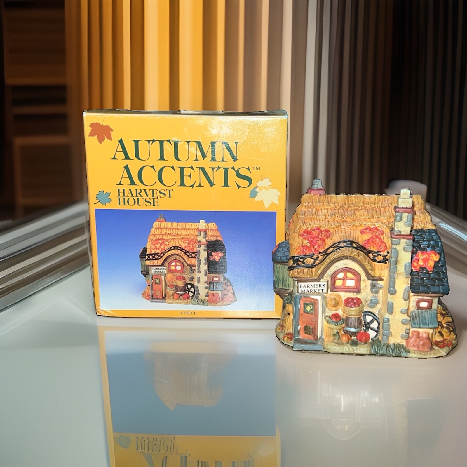 Autumn Accents Harvest House Farmers market Lighted Porcelain Fall Village Works Autumn Accents Harvest House Farmers market Lighted Porcelain Fall Village Works