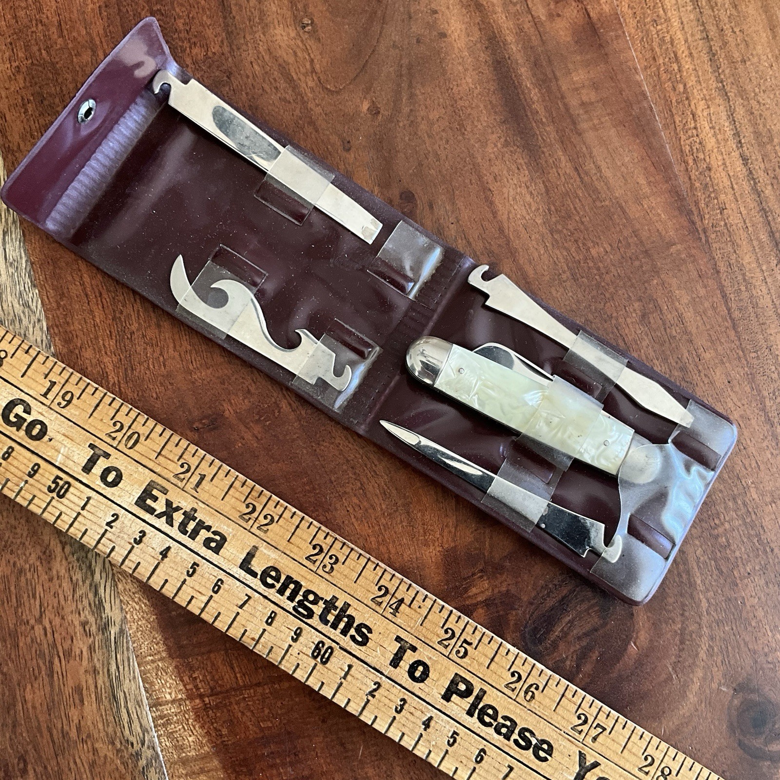 Vintage 1946-56 Imperial Jeep Tool Kit Set Knife Screwdriver Glove Box Accessory Vintage 1946-56 Imperial Jeep Tool Kit Set Knife Screwdriver Glove Box Accessory