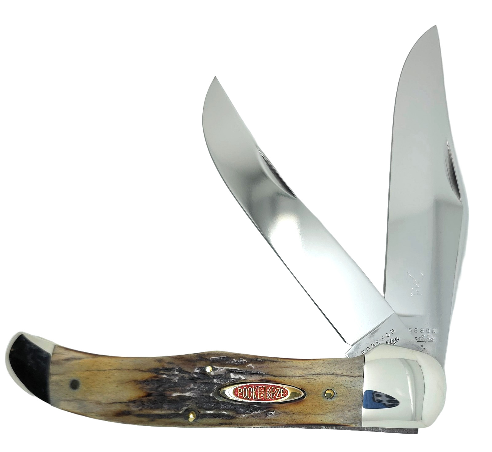 Robeson ShurEdge Pocket Eze Stag 2 Blade Factory 2nd NWOB USA Robeson