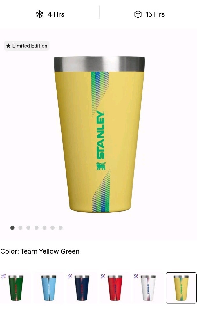 Stanley 1913 World Cup Country Collection Stacking Pint 16oz Brazil. Stanley 1913 World Cup Country Collection Stacking Pint 16oz Brazil.
