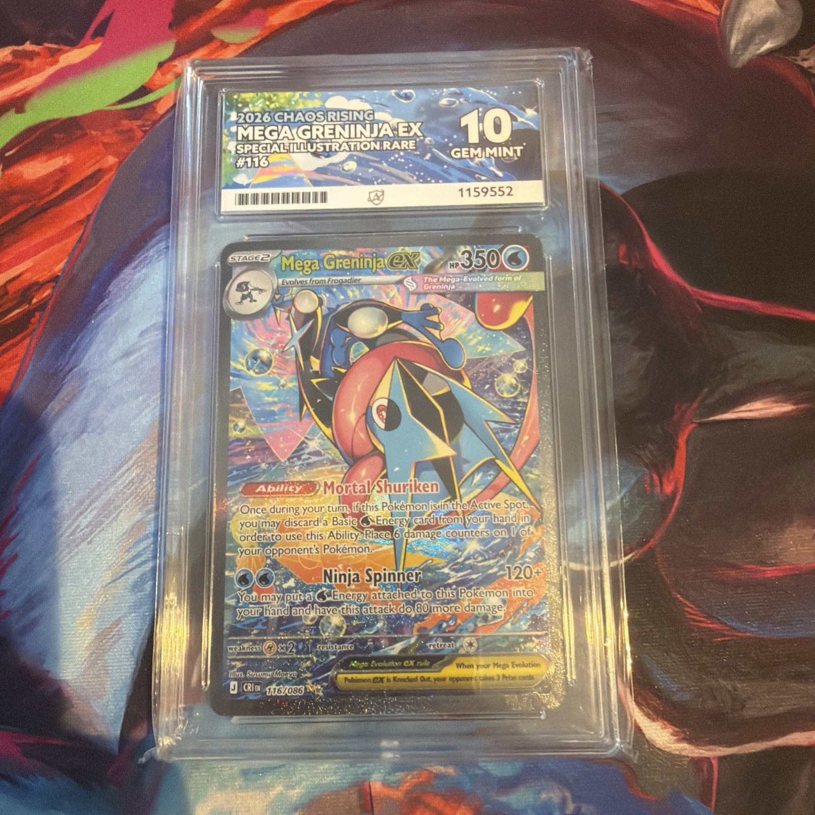 Mega Greninja EX SIR ACE 10 GEM MINT Perfect Subs Mega Greninja EX SIR ACE 10 GEM MINT Perfect Subs