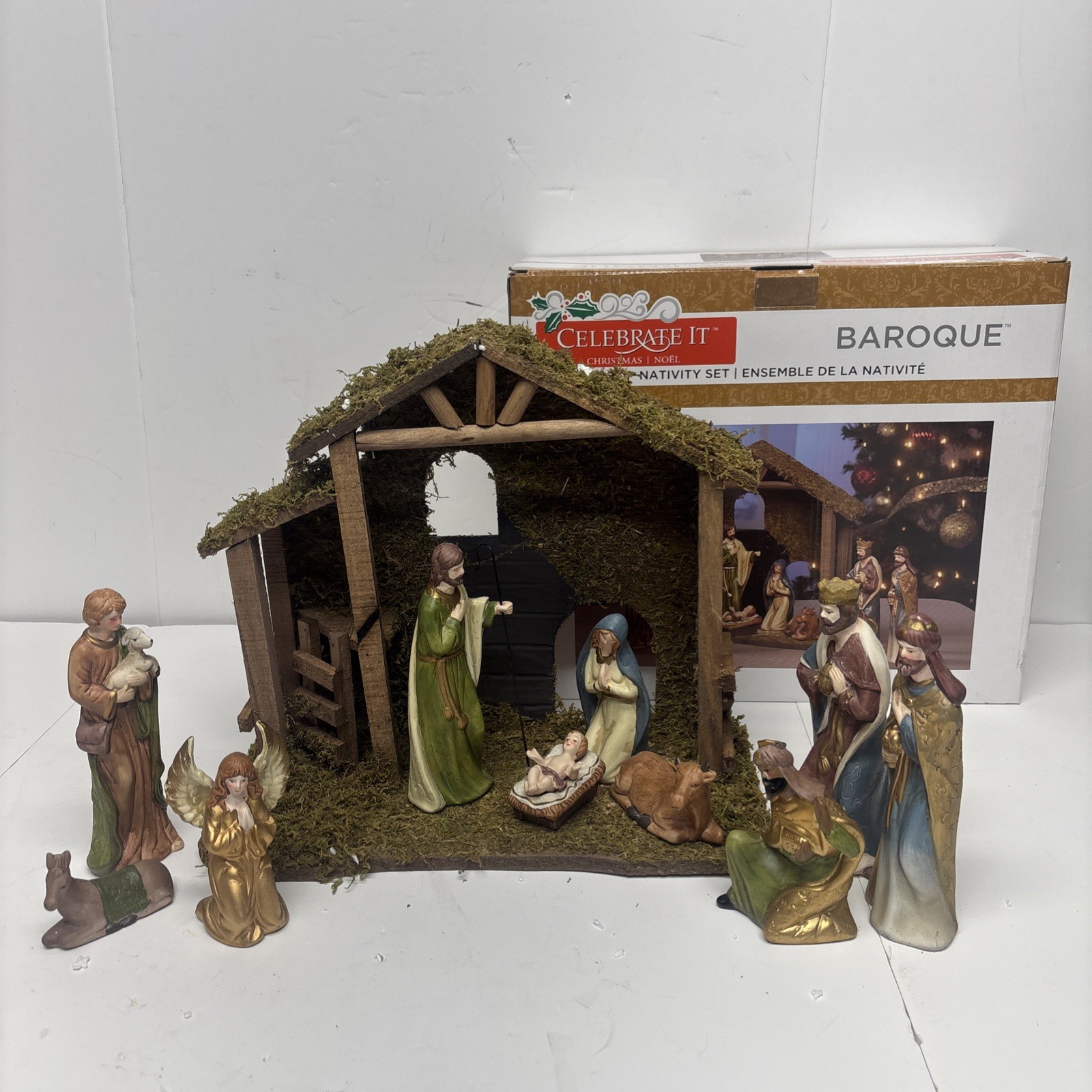 Vintage Baroque Nativity Set Jesus Mary 11 Pc Celebrate It Christmas Noel Vintage Baroque Nativity Set Jesus Mary 11 Pc Celebrate It Christmas Noel