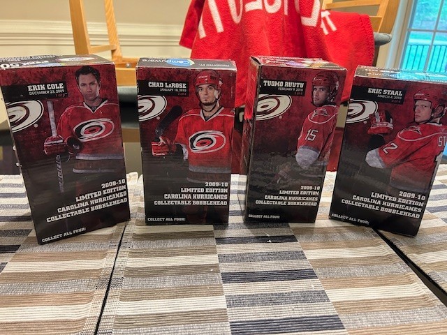 2009-10 Carolina Hurricanes Bobblehead 4 pack Set