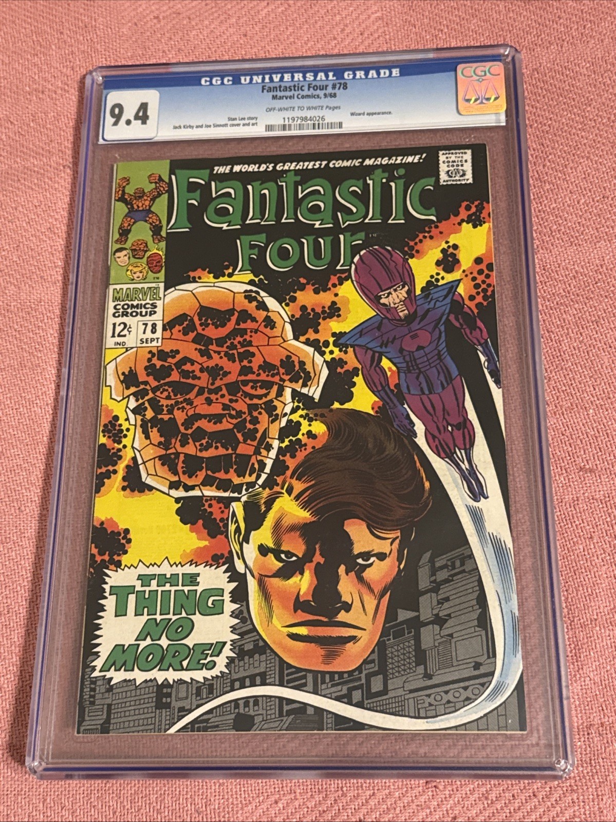 Fantastic Four #78, CGC 9.4, Wizard Appearance, Marvel, 1968 Fantastic Four #78, CGC 9.4, Wizard Appearance, Marvel, 1968