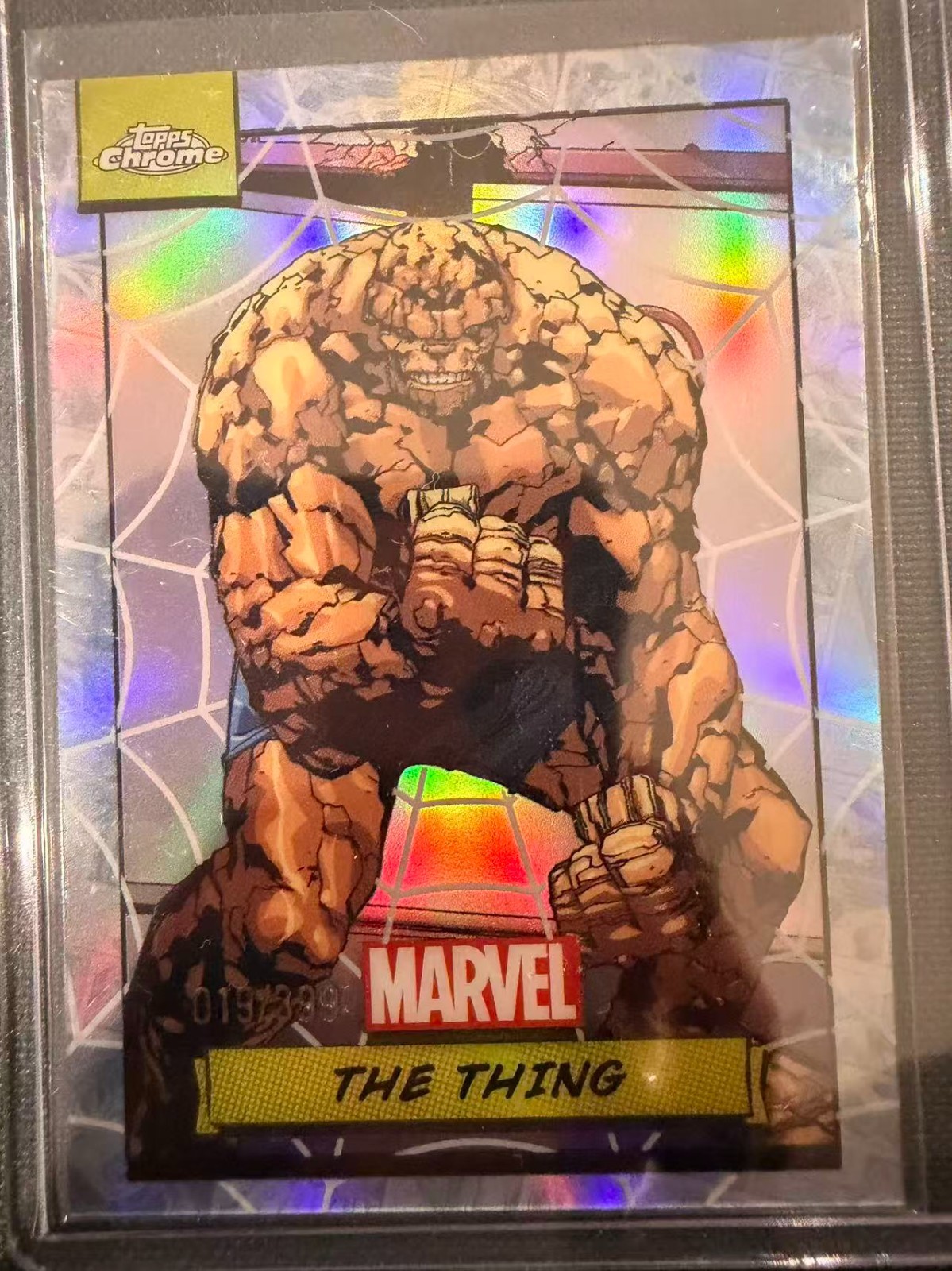 2024 Topps Chrome Marvel The Thing #10 Refractor 019/399 Fantastic Four 2024 Topps Chrome Marvel The Thing #10 Refractor 019/399 Fantastic Four