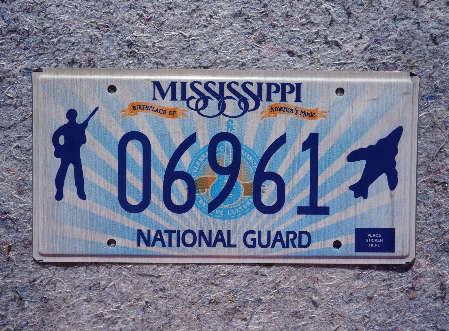 Mississippi NATIONAL GUARD License Plate Mississippi NATIONAL GUARD License Plate