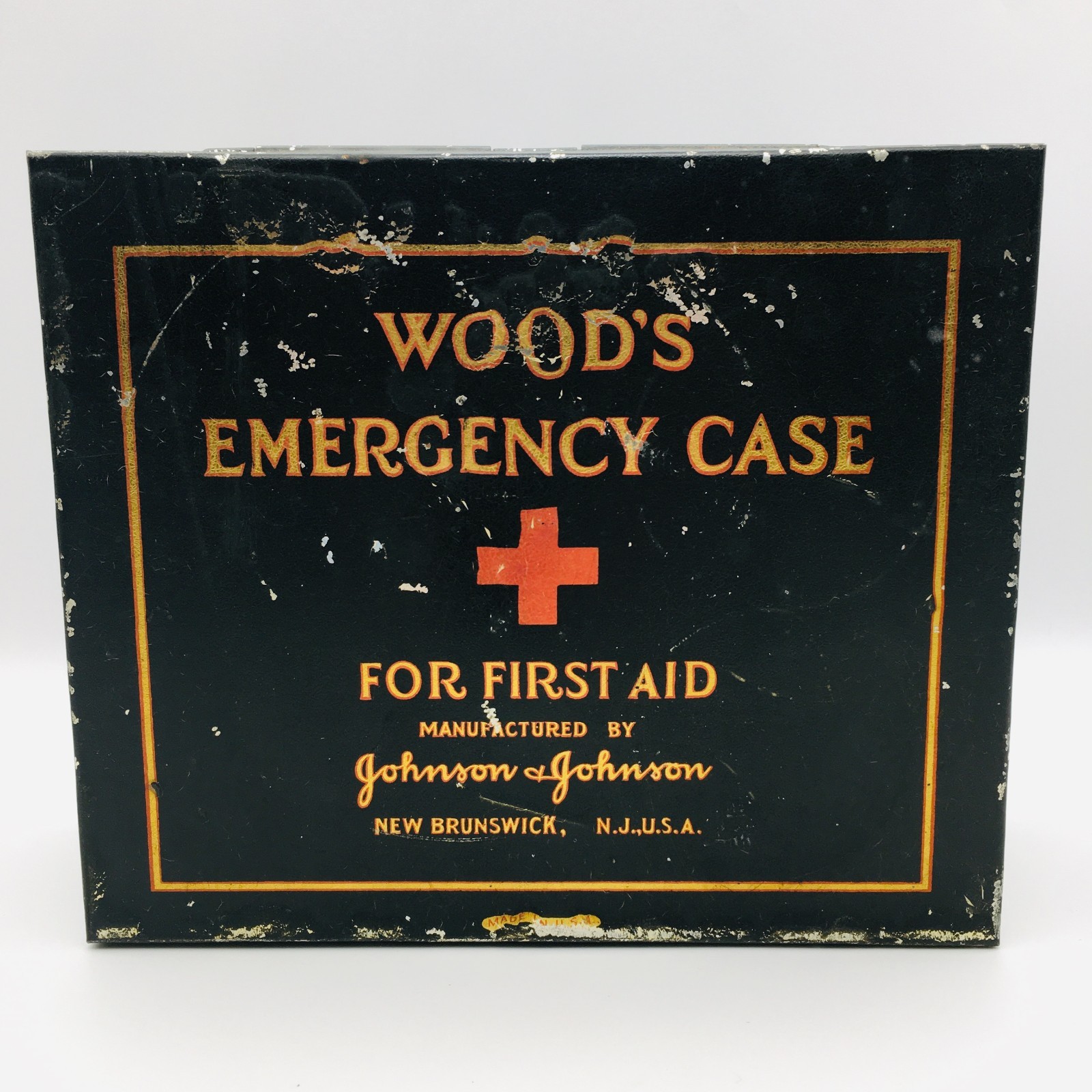 New York Central Railroad Johnson & Johnson Wood's Emergency Case For First Aid