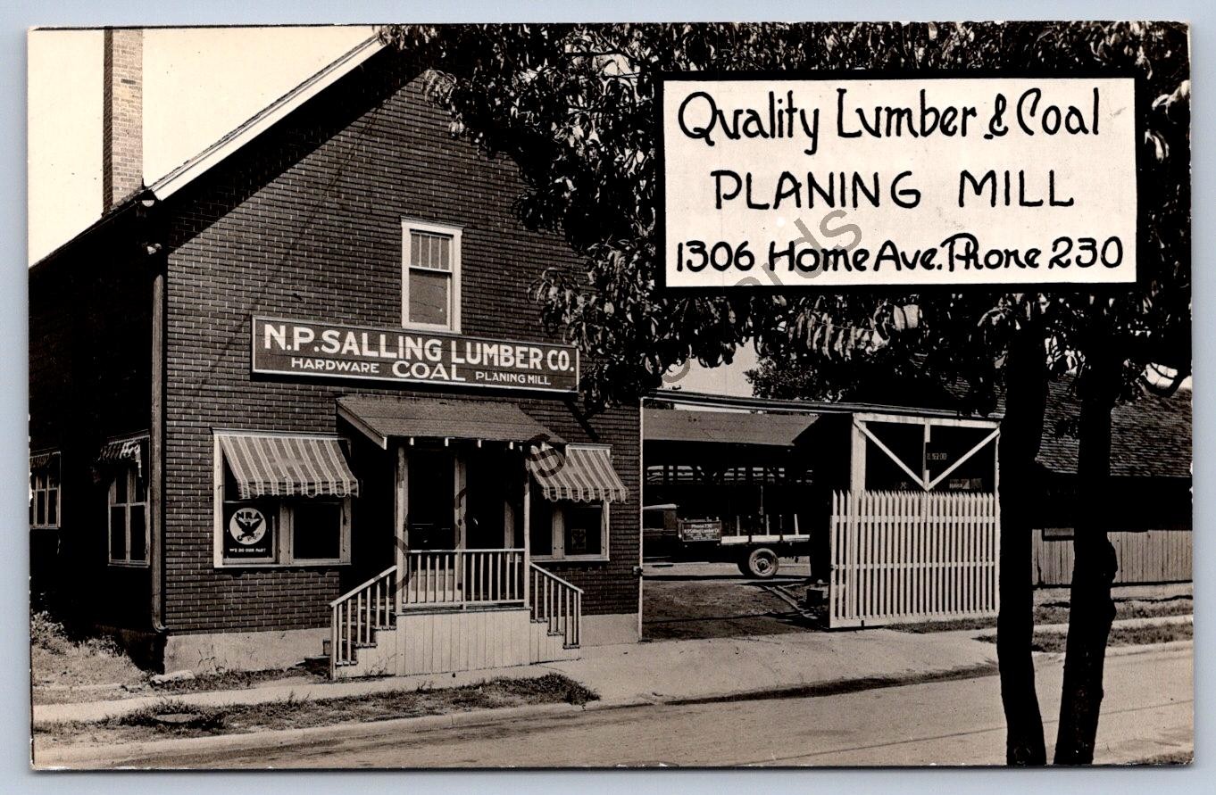 K57/ Anderson Indiana RPPC Postcard c1940s N.P. Salling Lumber Co Sawmill 278 K57/ Anderson Indiana RPPC Postcard c1940s N.P. Salling Lumber Co Sawmill 278