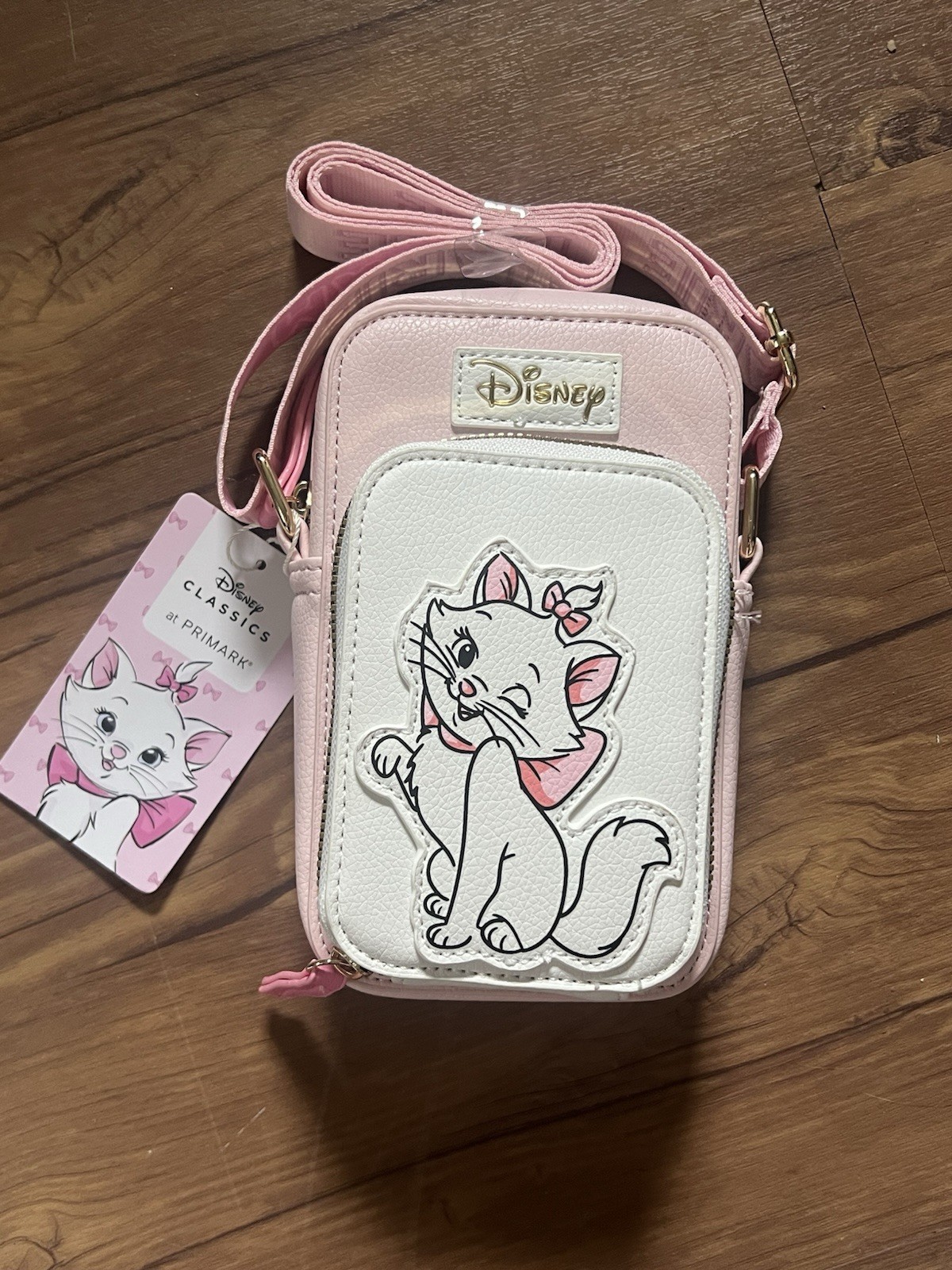 Disney Marie Aristocats Zip Around Crossbody Bag Cellphone Holder Primark