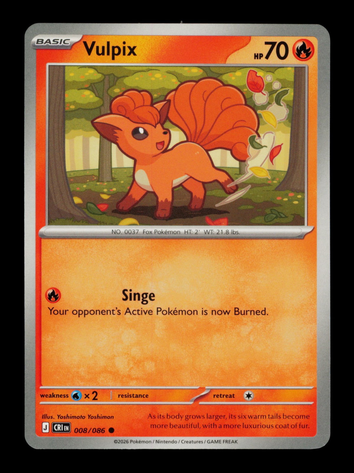 Vulpix 008/086 Chaos Rising Pokemon TCG Vulpix 008/086 Chaos Rising Pokemon TCG