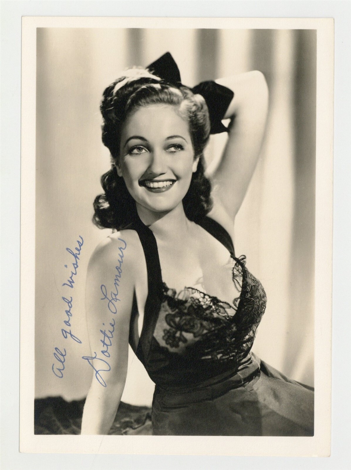Dorothy Lamour 1936 Signed 5x7 Actress Big Band Singer Photo Portrait J14202 Dorothy Lamour 1936 Signed 5x7 Actress Big Band Singer Photo Portrait J14202