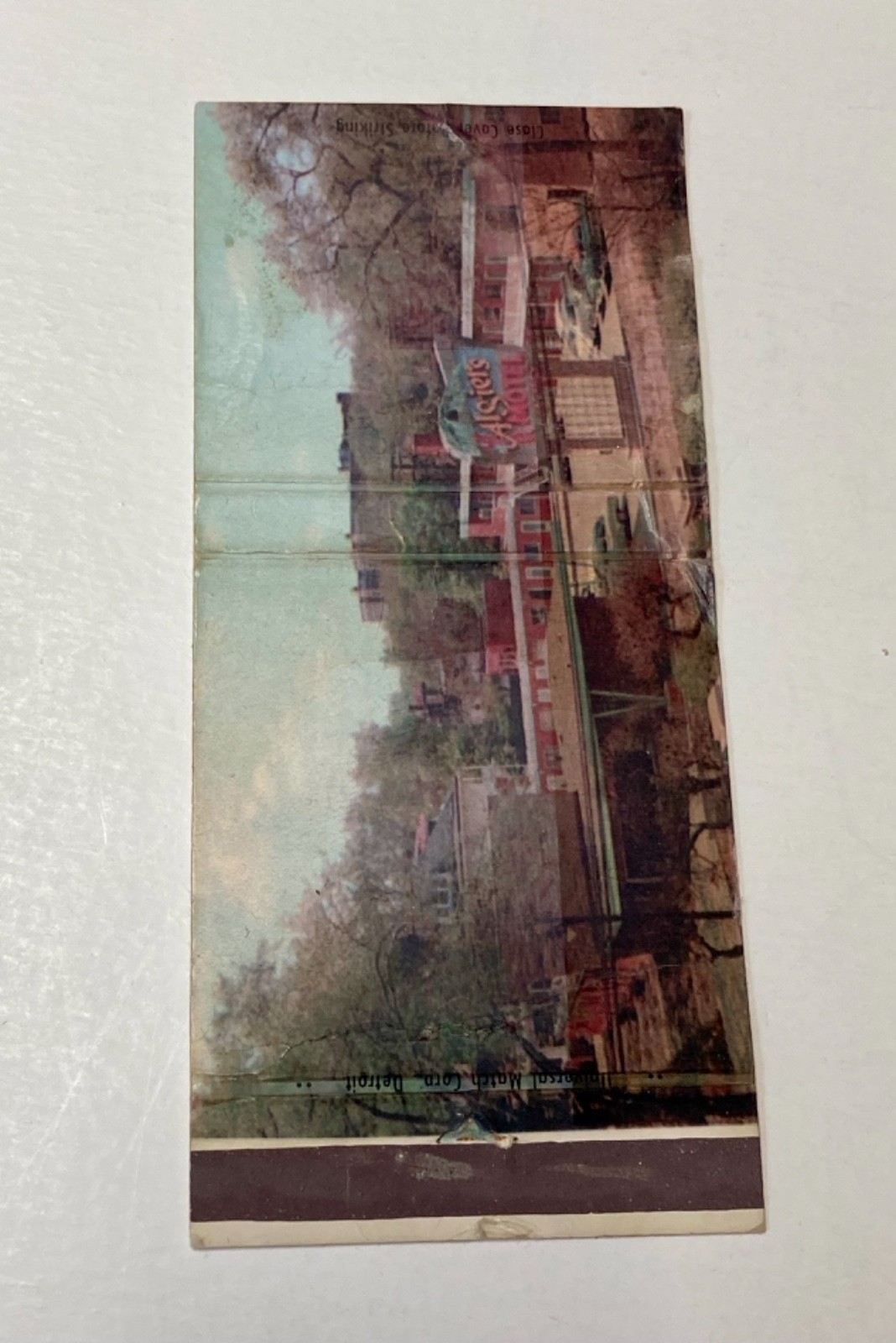 Vintage Algiers Hotel Detroit, MI Post Card Photography Image Matchbook Cover