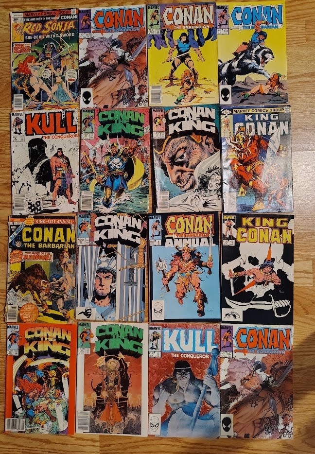 King Conan, Conan The King,  more..set of 16 Marvel  Comics