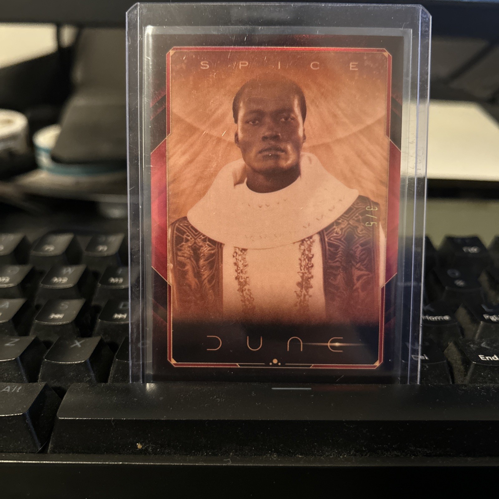 2024 Topps Chrome Dune #S-22 Herald of the Change Spice Atriedes Red /5 2024 Topps Chrome Dune #S-22 Herald of the Change Spice Atriedes Red /5