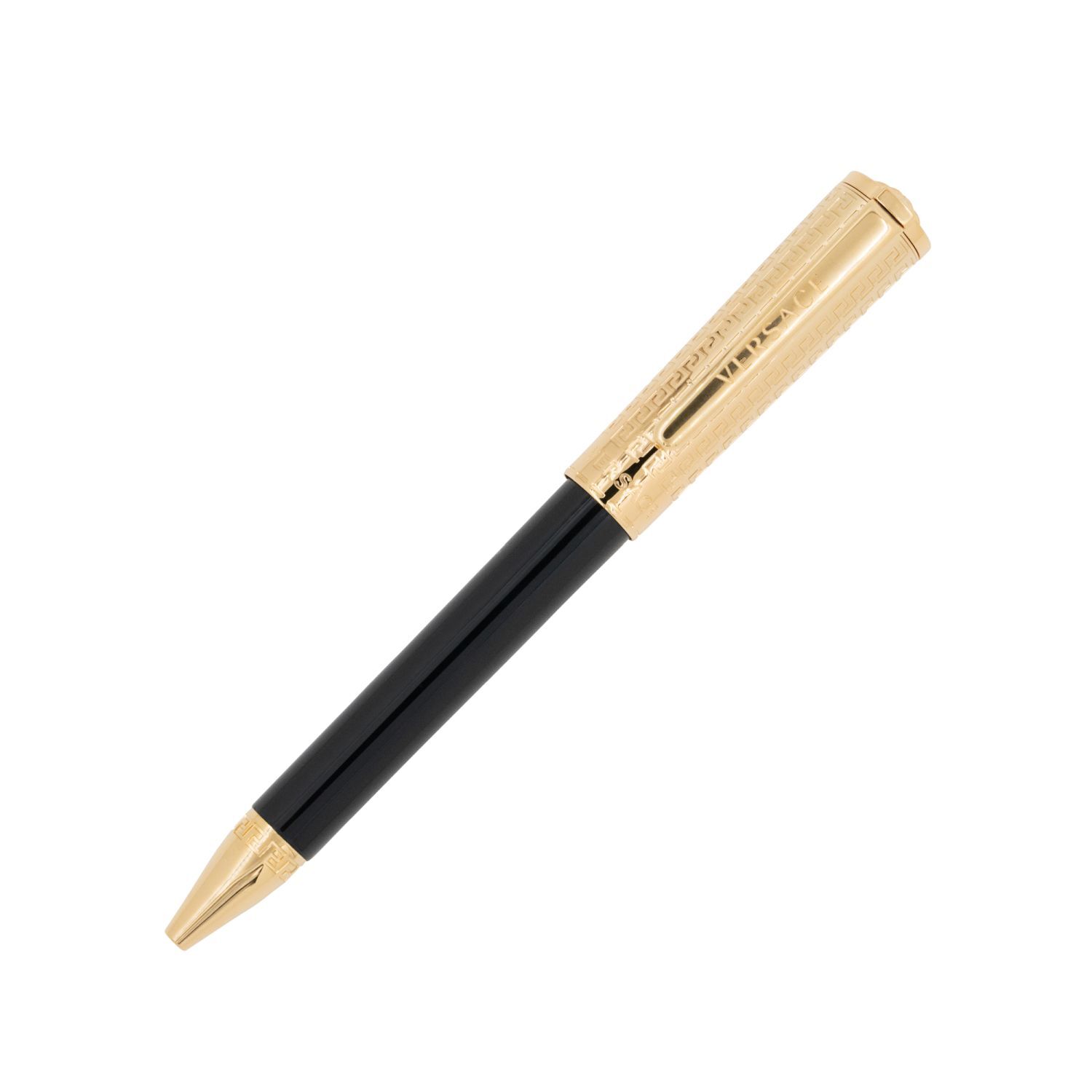 Versace VS7040017 Calipso Black Gold Ball Point Blue Ink Pen Versace VS7040017 Calipso Black Gold Ball Point Blue Ink Pen