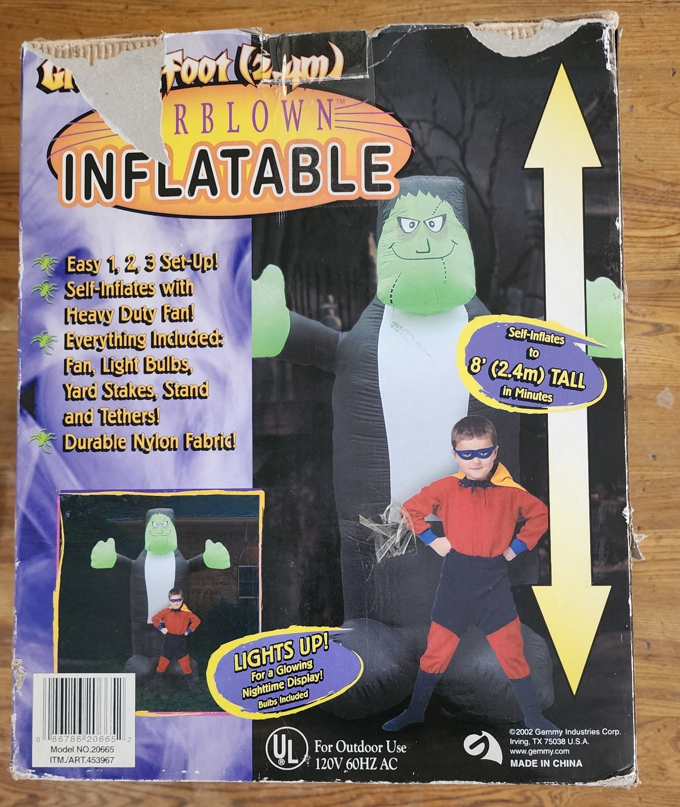 Gemmy 2002 Airblown Inflatable Halloween Frankenstein Monster 8 Ft Tall Works Gemmy 2002 Airblown Inflatable Halloween Frankenstein Monster 8 Ft Tall Works