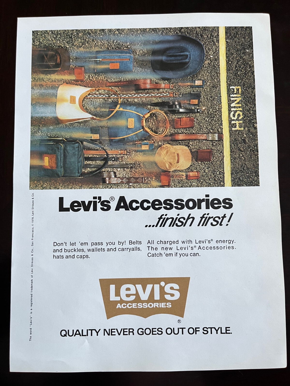Vintage 1979 Levi's Jeans Accessories Ad - Vintage 1979 Levi's Jeans Accessories Ad -