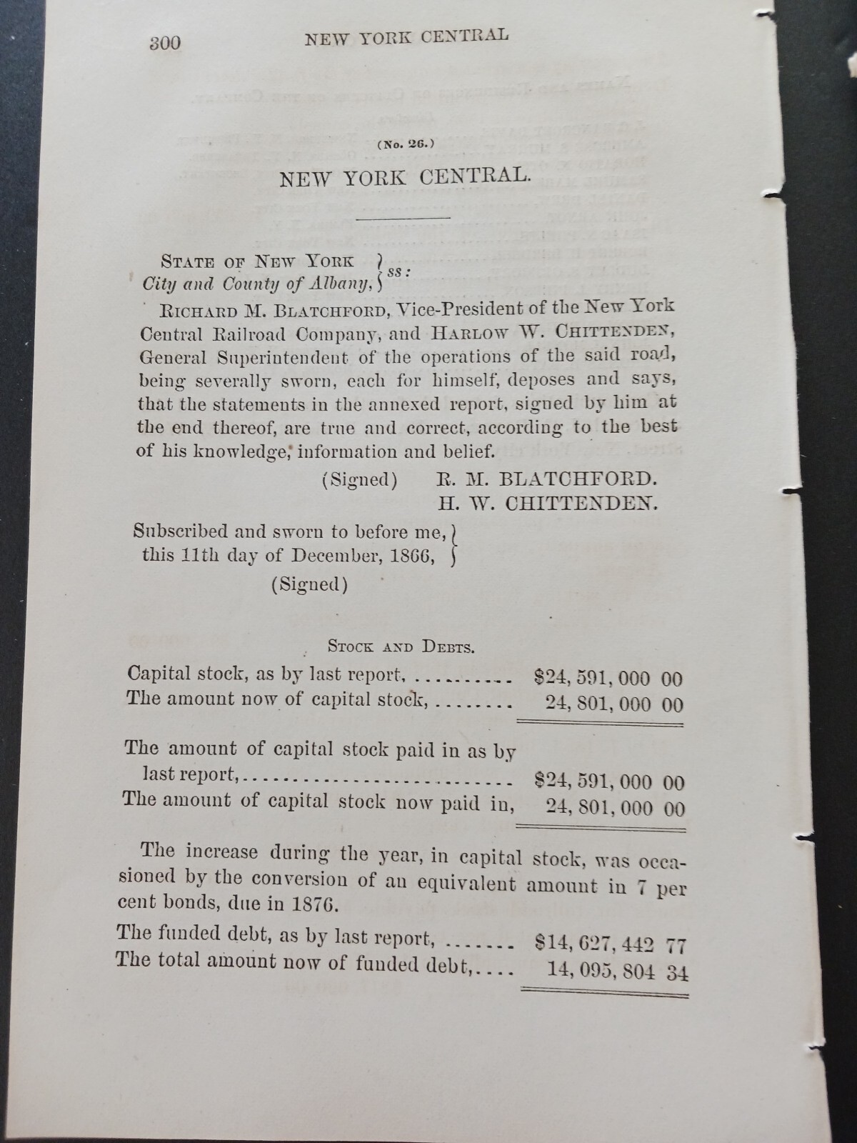 1867 train report NEW YORK CENTRAL RAILROAD 30 pgs includes detail accident list
