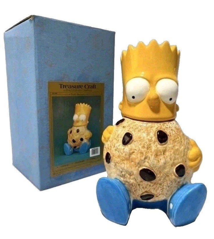 Vintage 1994 Bart Simpson Eating The Ceramic Cookie Jar By Treasure Craft 15\ Vintage 1994 Bart Simpson Eating The Ceramic Cookie Jar By Treasure Craft 15\