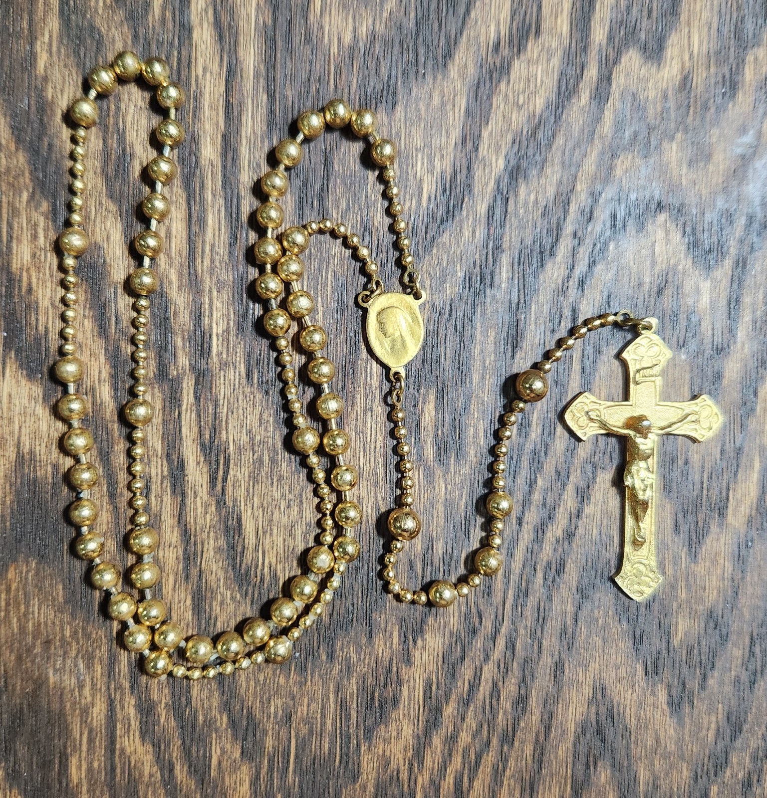 Vintage WWII Military Rosary Religious Catholic Medal Crucifix Pendant Lot #H