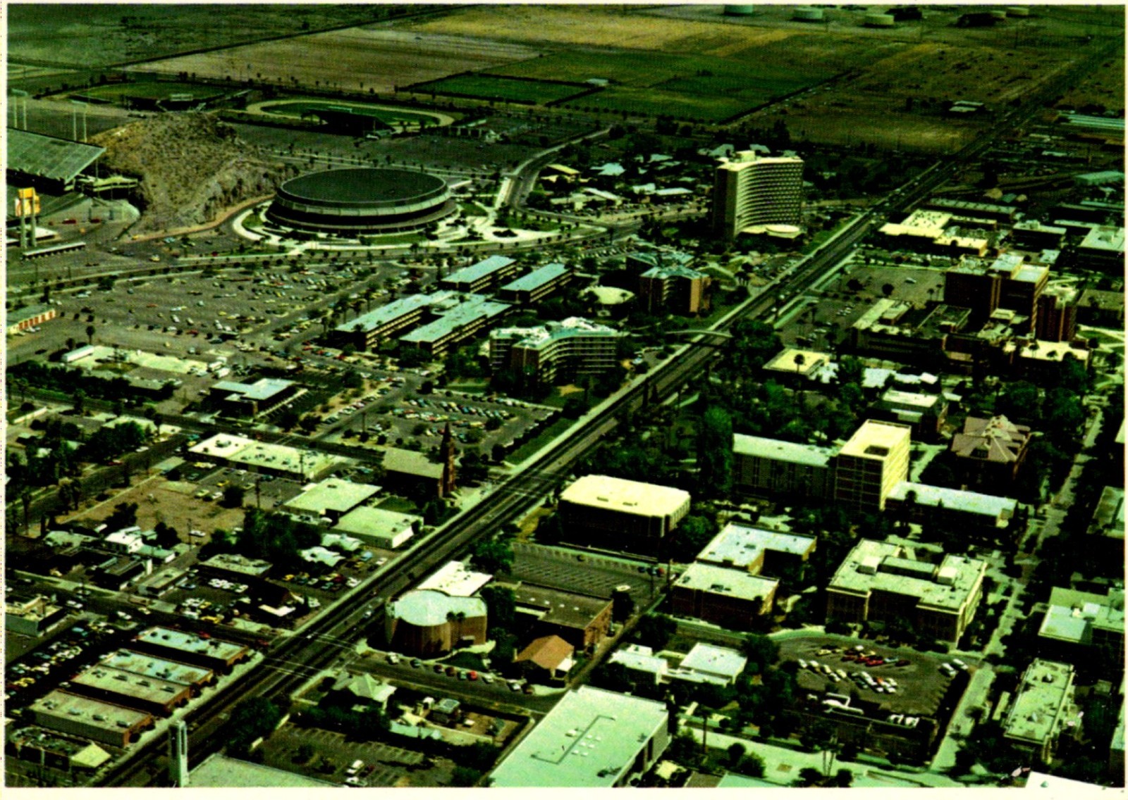 Aerial View Of Arizona State University Tempe Arizona Postcard