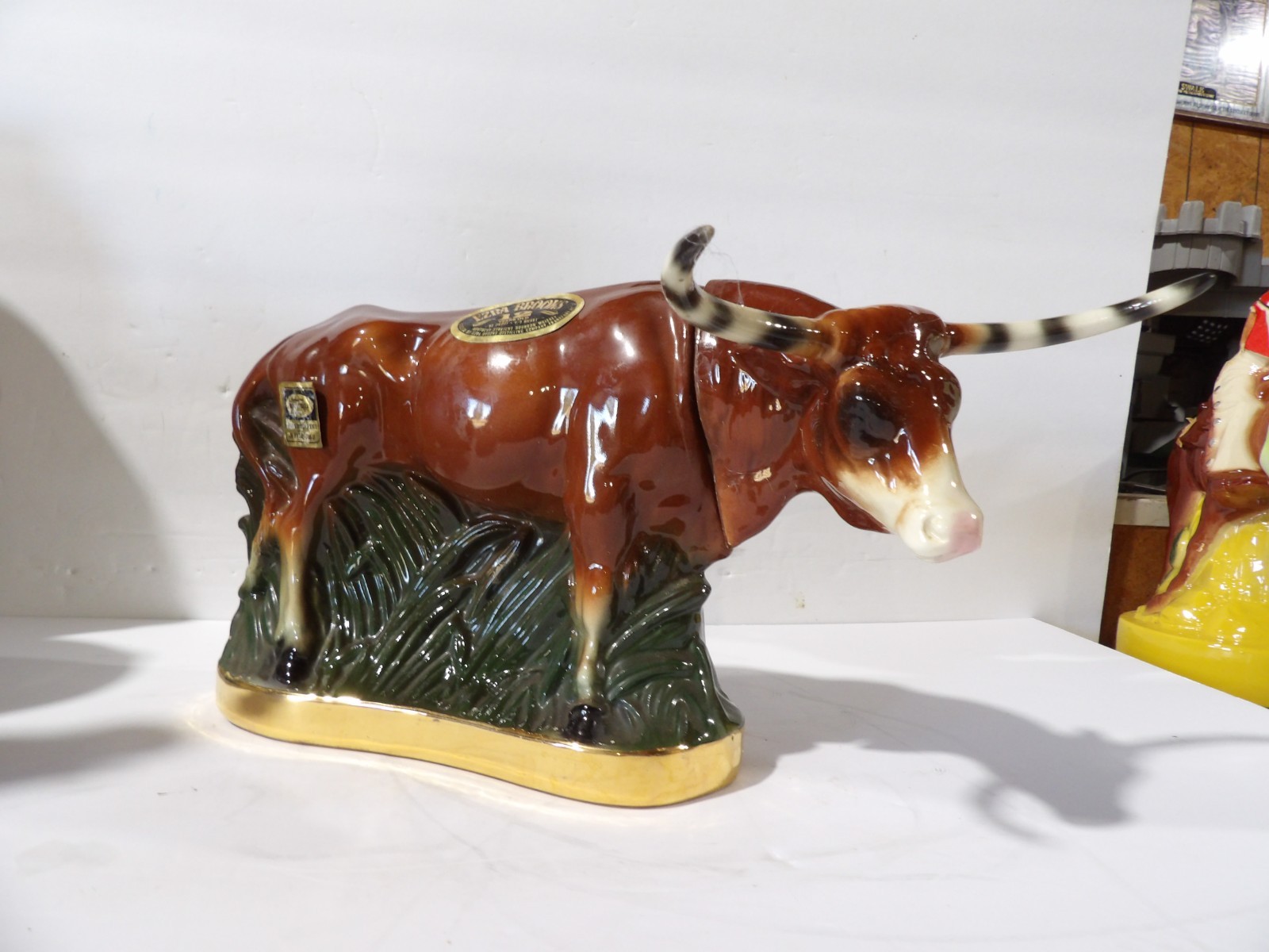 Ezra Brooks Texas Longhorn Bull Decanter