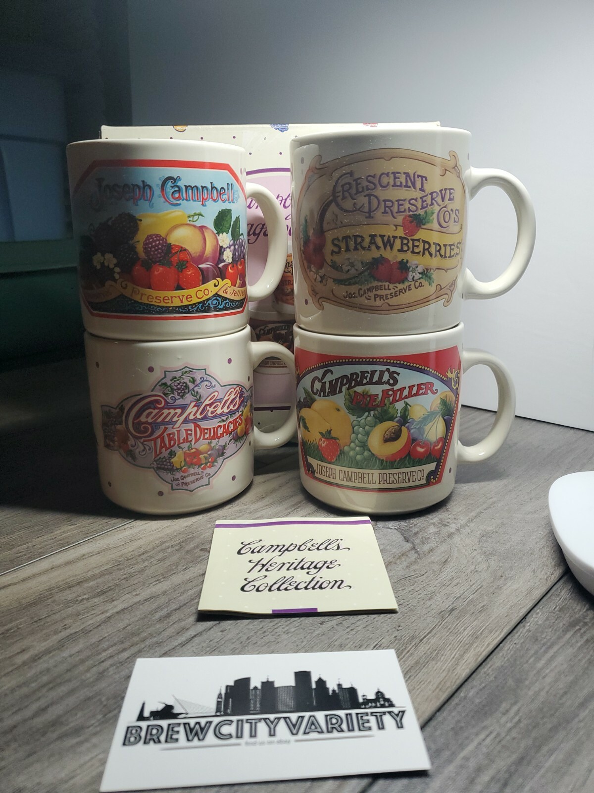 Vintage Campbell's Heritage collection 4 mugs brand new in original box set of 4 Vintage Campbell's Heritage collection 4 mugs brand new in original box set of 4
