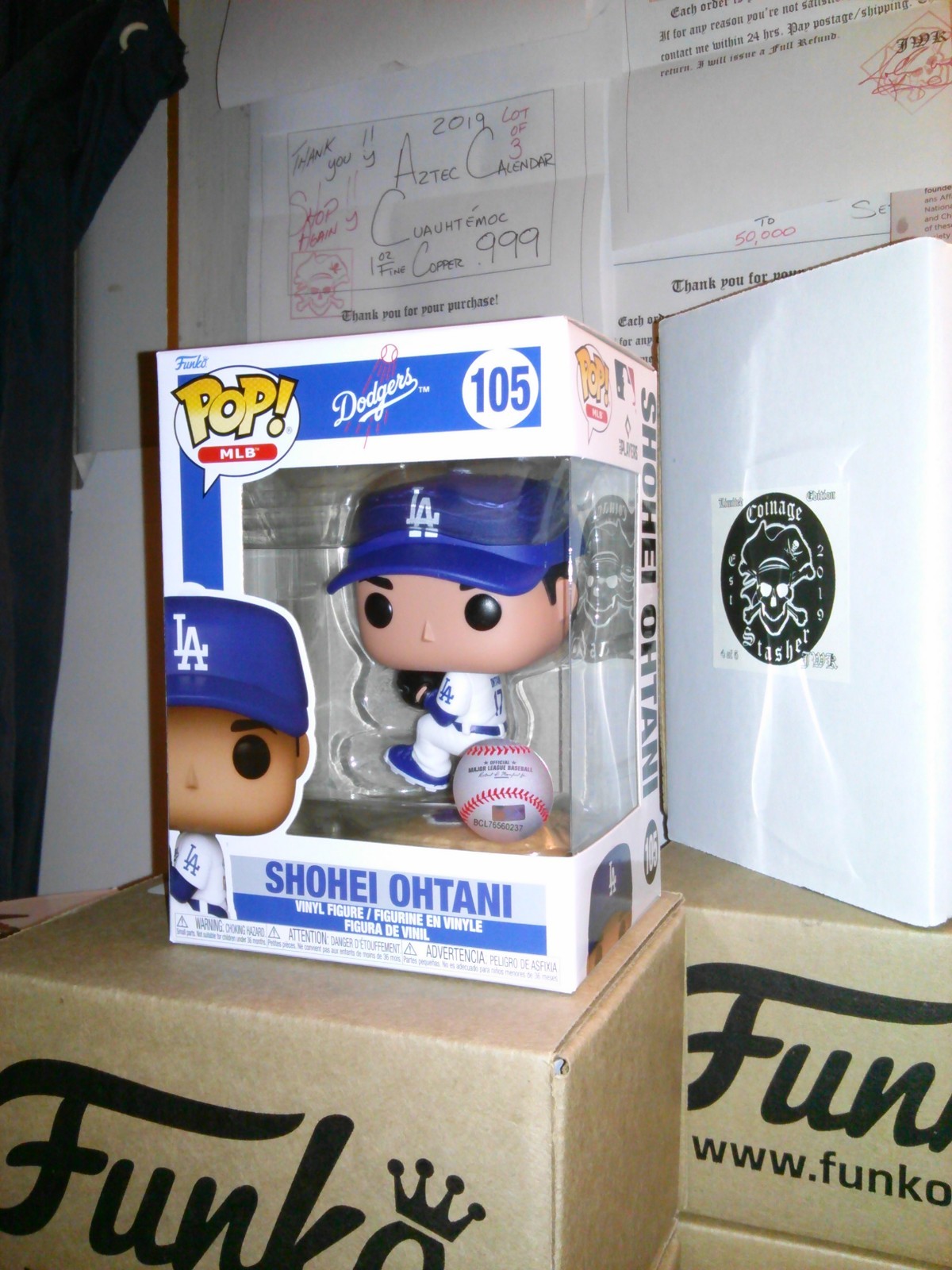 Funko Pop *DBL Boxed* SHOHEI OHTANI 105 *NEW* MINT/NM LA Dodgers Funko Excl