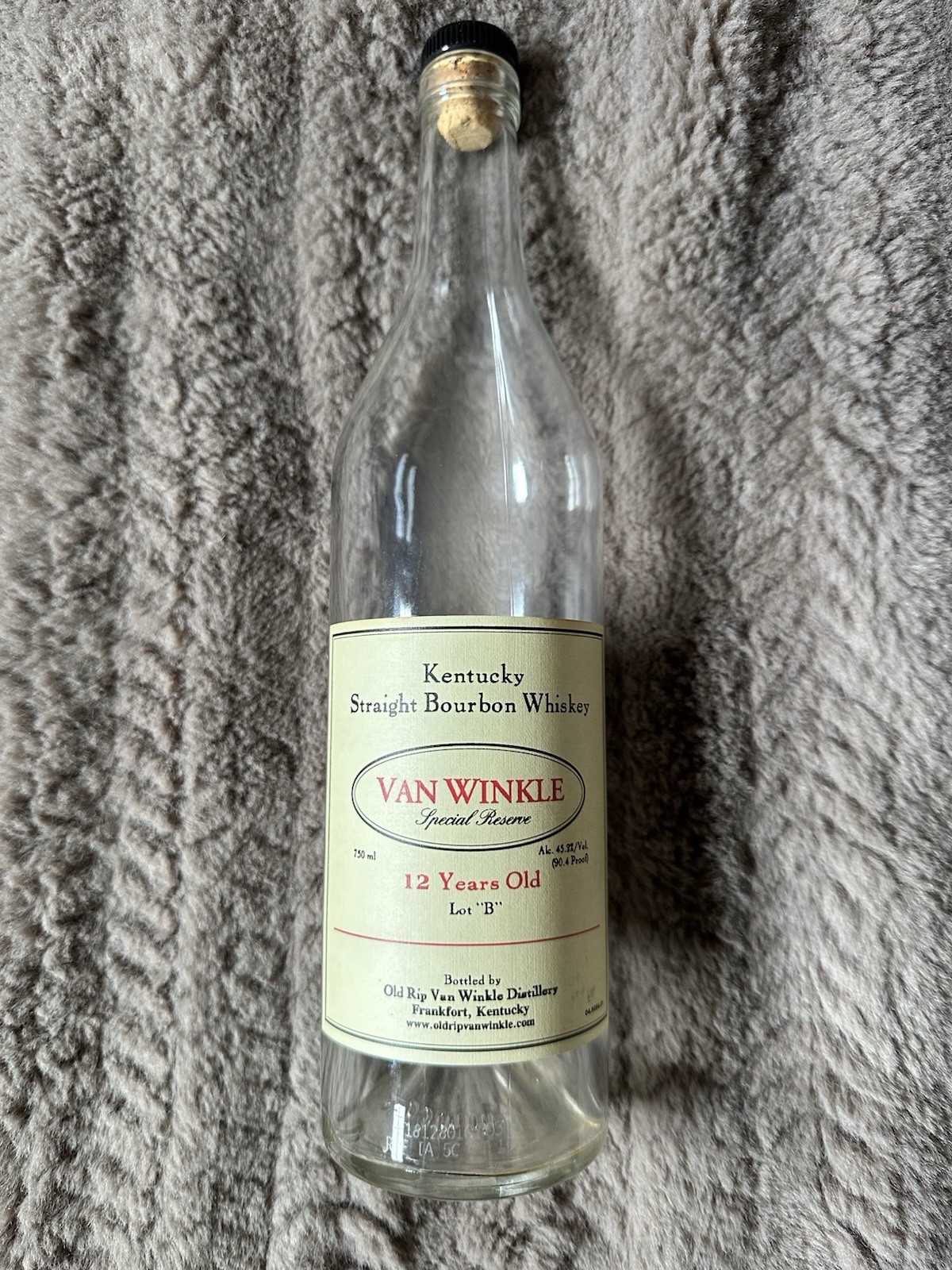 Pappy Van Winkle - 12 Year Special Reserve - Lot B Bourbon Empty BOURBON Bottle 