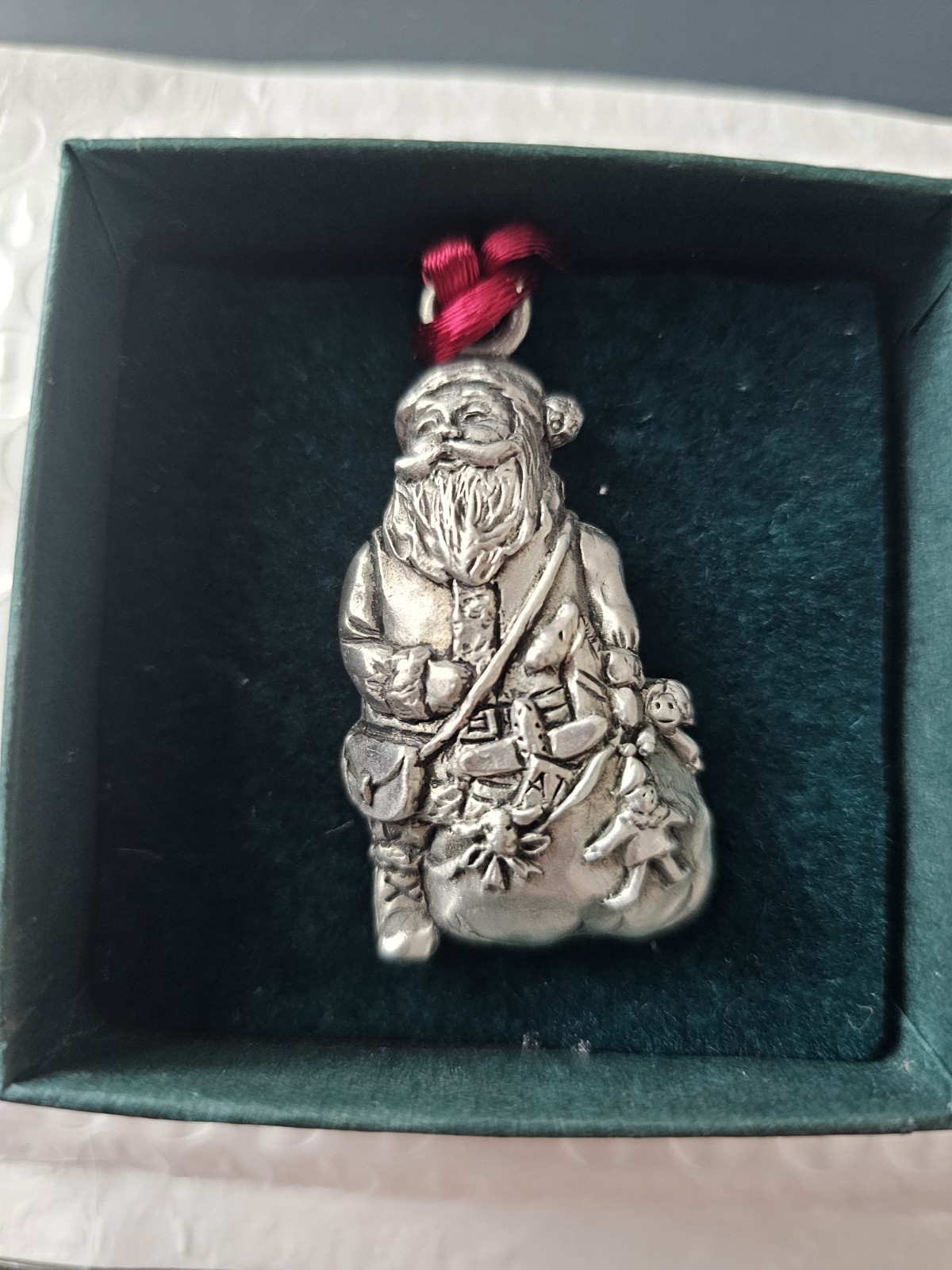 Seagull Pewter- Santa Claus Christmas  Ornament - Vintage Canada 