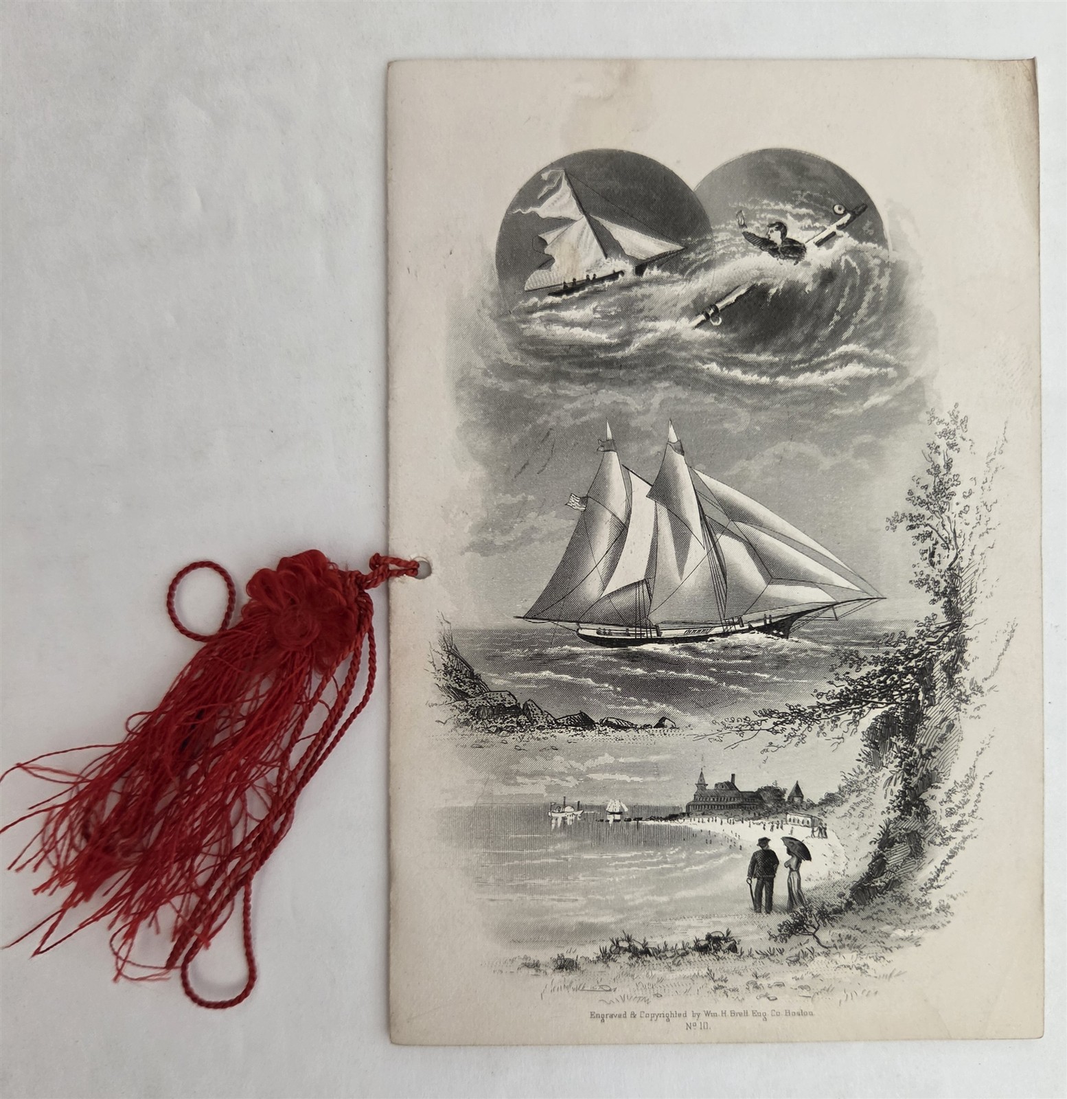 1882 antique WEST LYNN YACHT CLUB 1st MASQUERADE BALL lynn ma DANCE CARD PROGRAM
